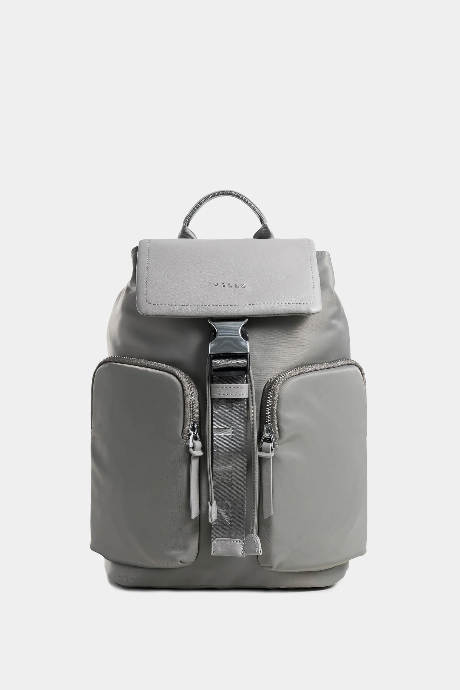Ibiza Canvas and Leather Backpack with Functional Plaque for Women