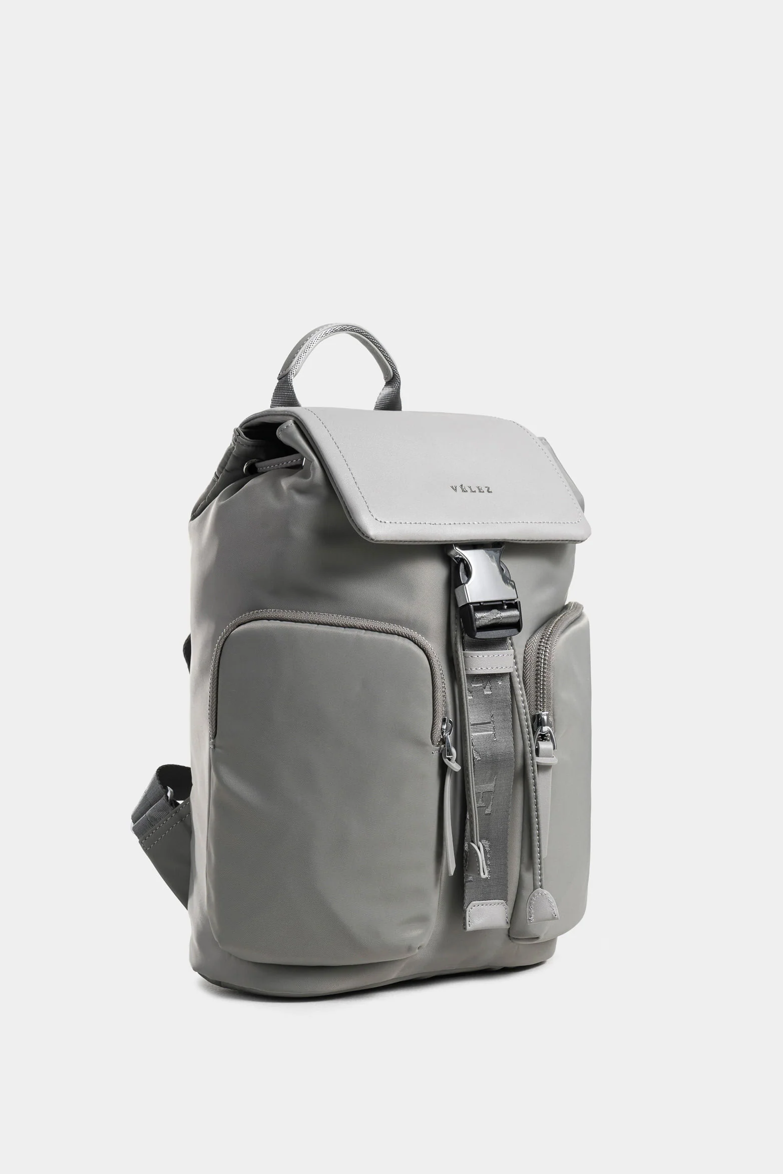 Ibiza Canvas and Leather Backpack with Functional Plaque for Women - Image 2