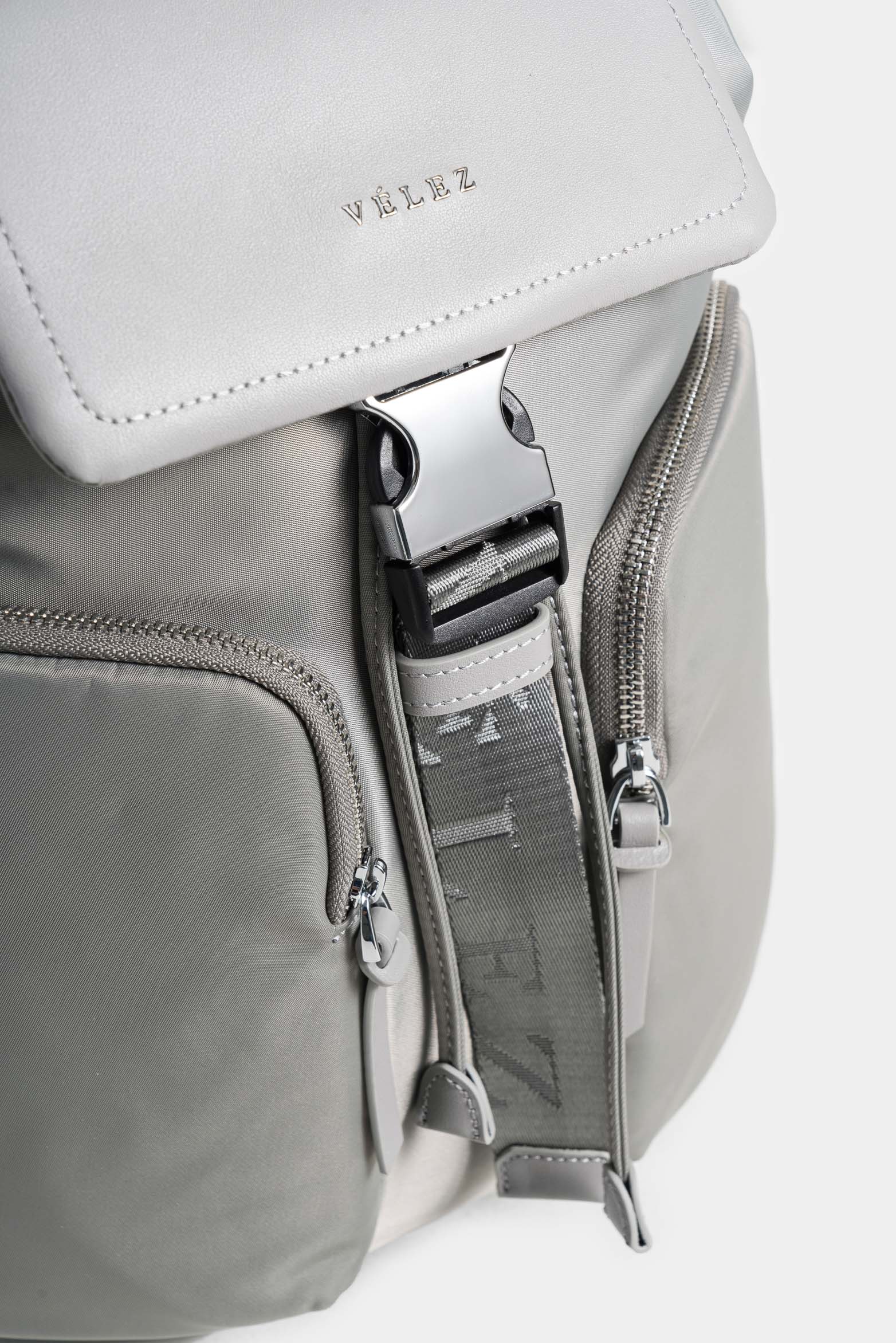 Ibiza Canvas and Leather Backpack with Functional Plaque for Women - Image 4