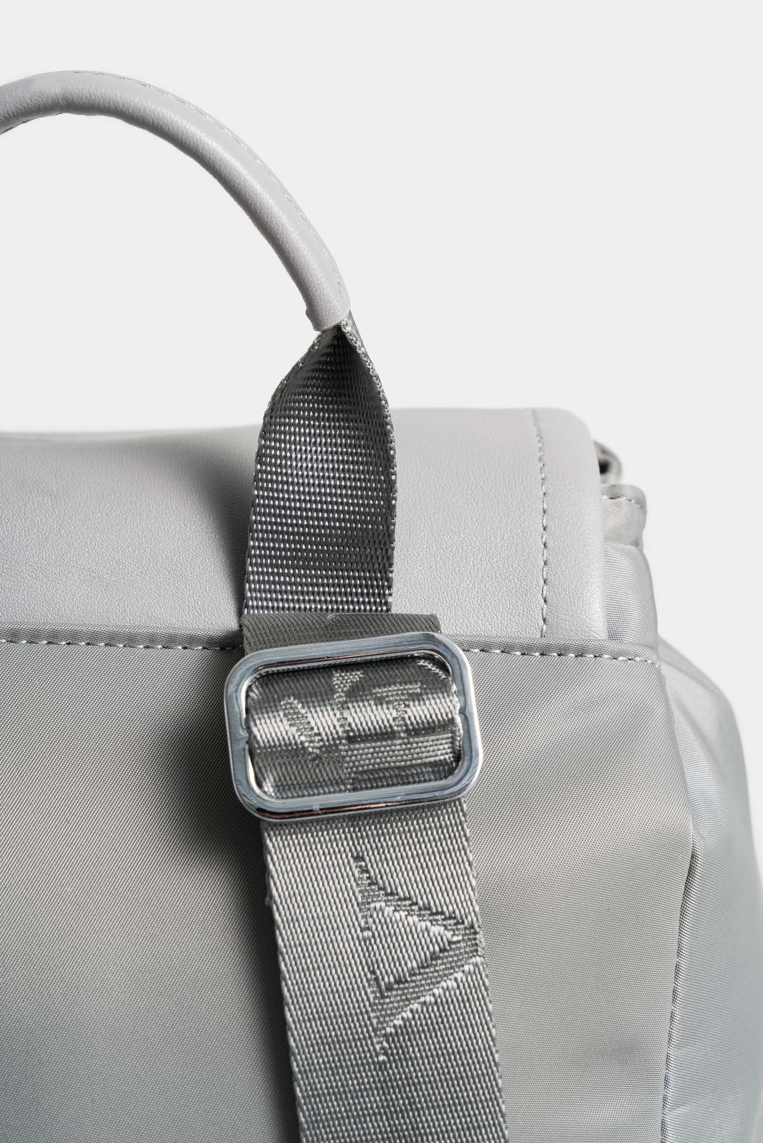 Ibiza Canvas and Leather Backpack with Functional Plaque for Women - Image 5