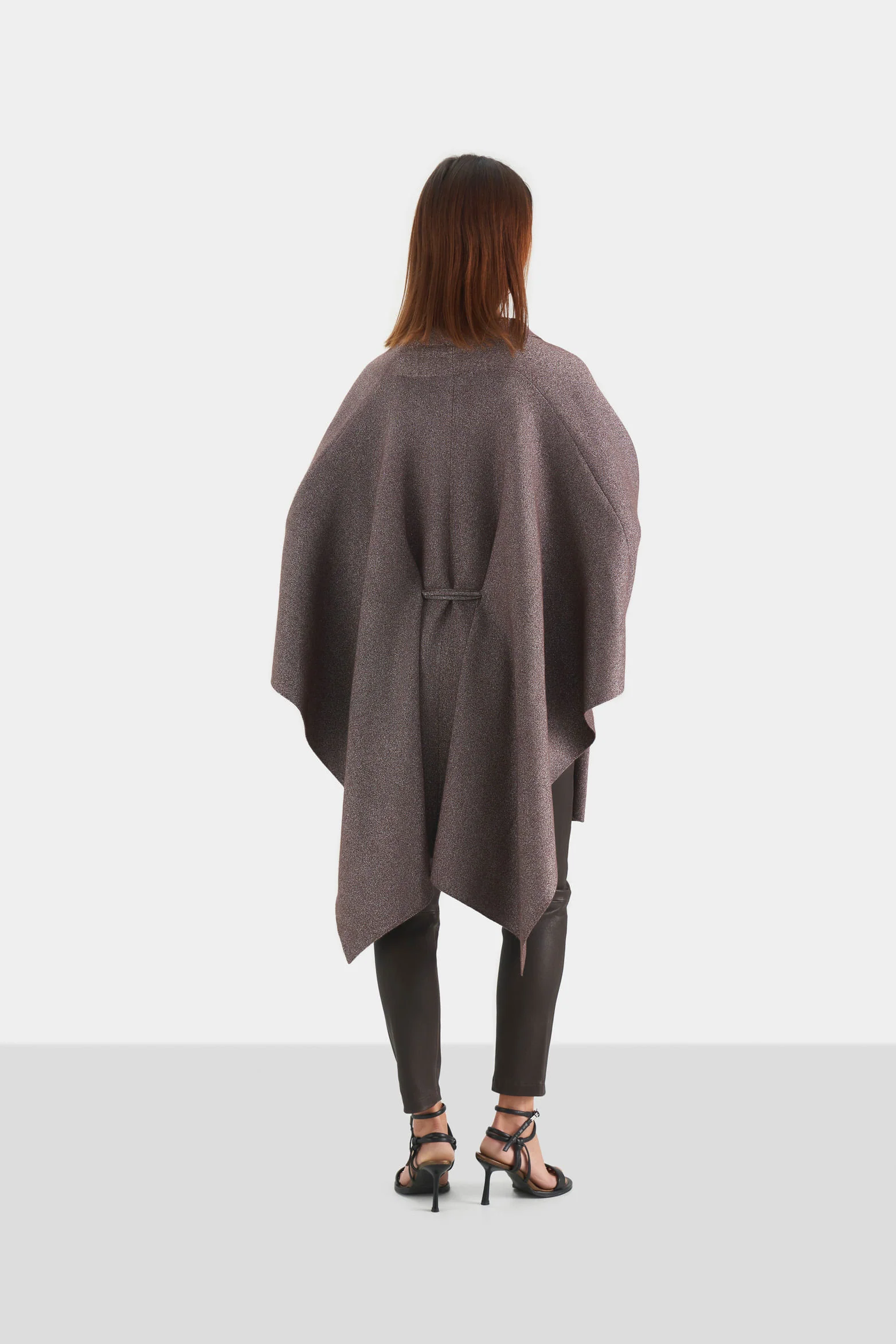 Iris Knitted Poncho for Women with Lurex Threads - Image 5