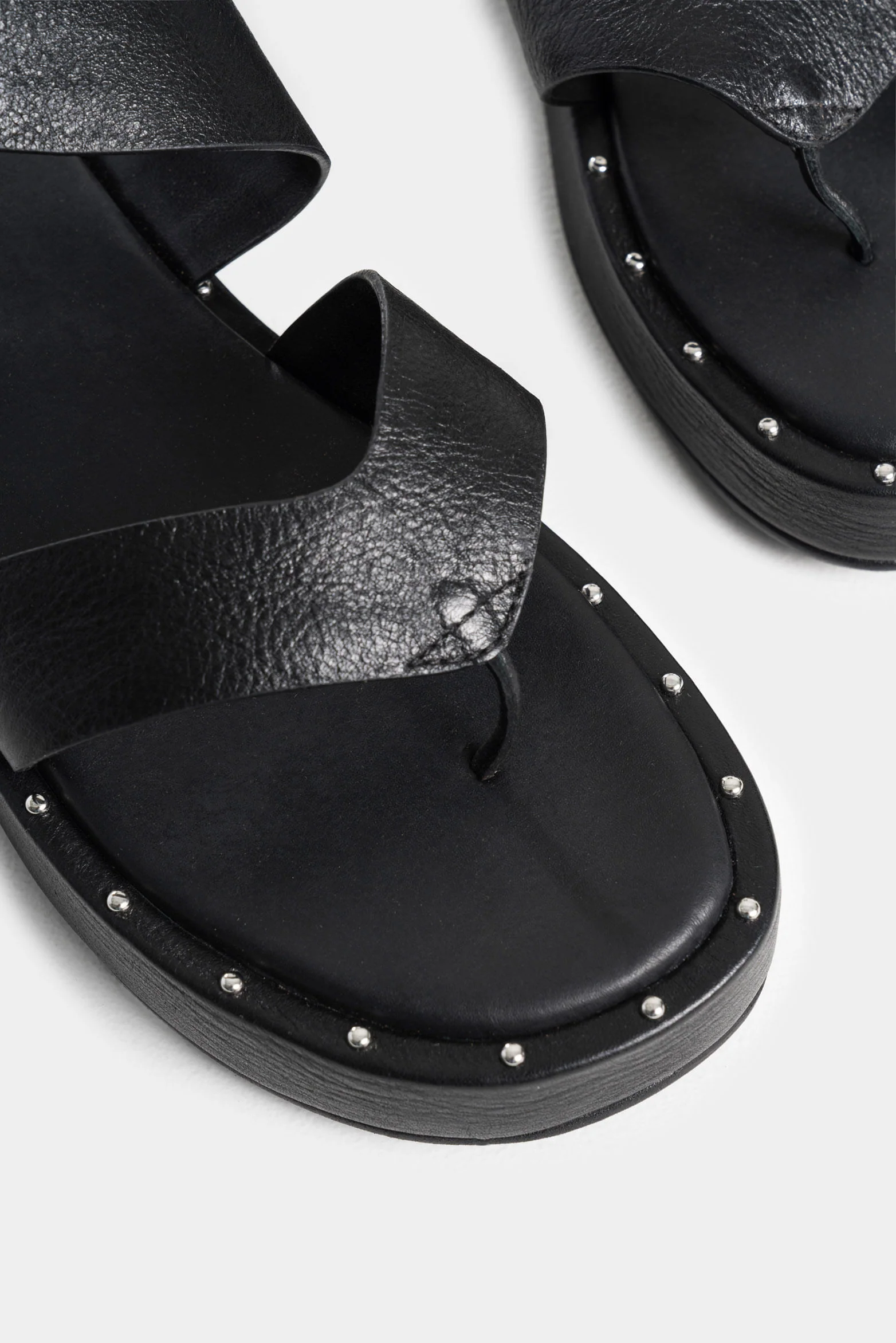 Iris Leather Platform Sandal with Stud Details for Women - Image 5