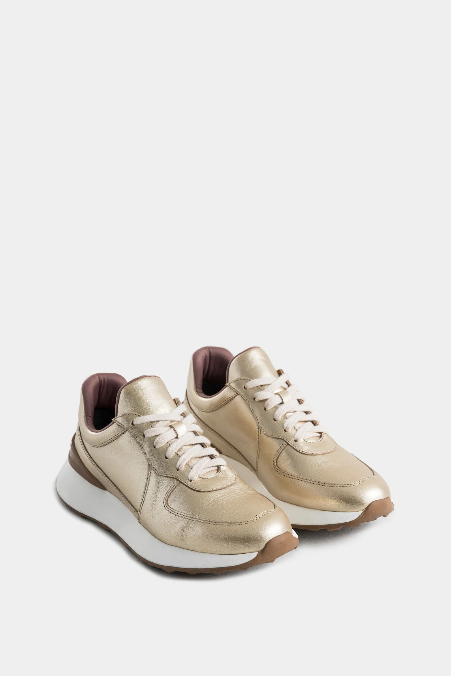 Jacinto Leather Tennis Shoes for Women, Folia Finish - Image 2