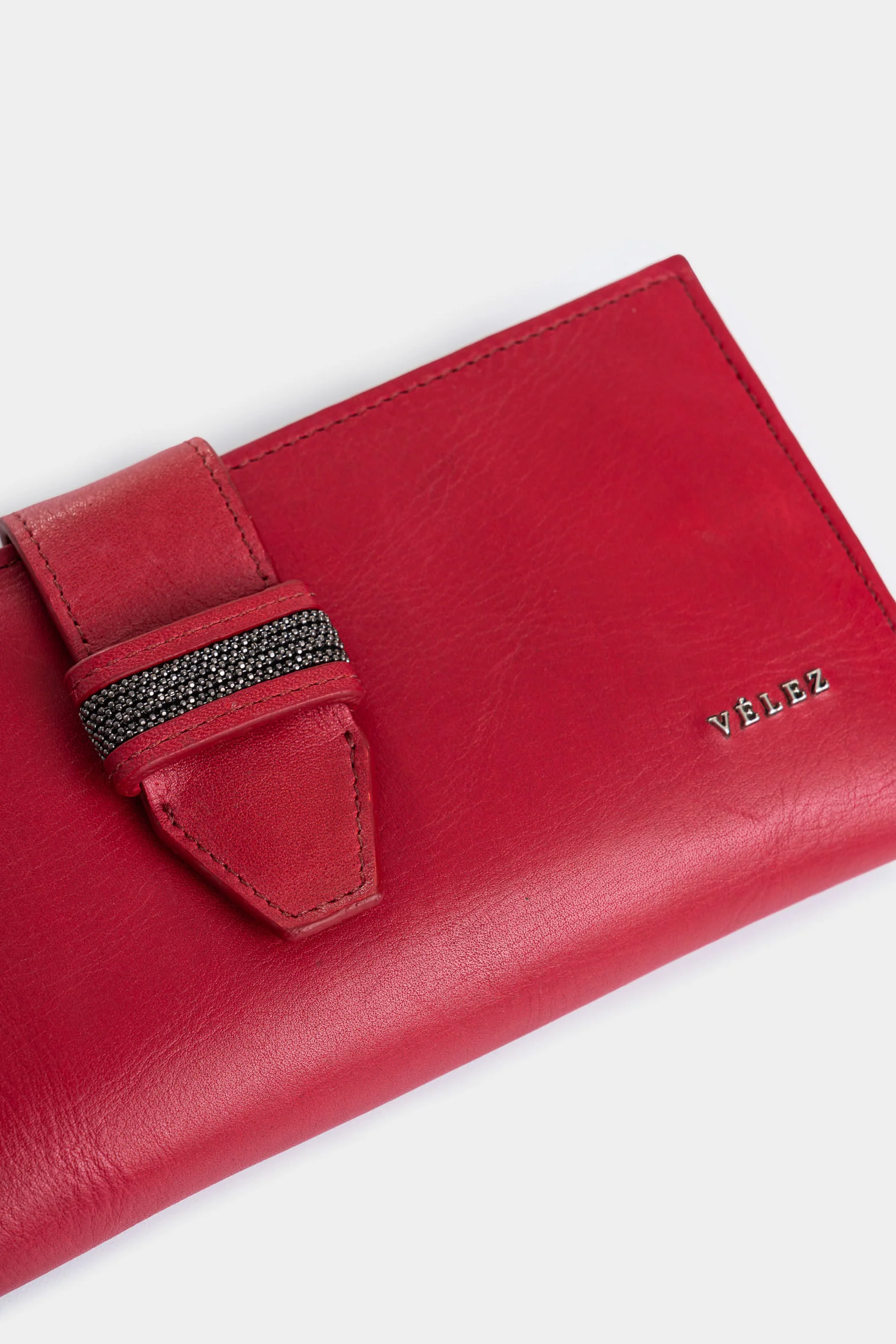 Kauai Leather Checkbook Holder for Women Woven Detail - Image 4
