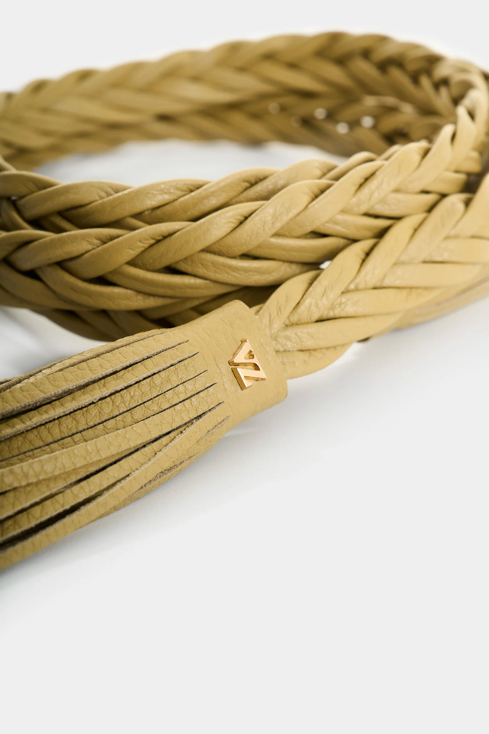 Kiwa braided single-face leather belt for women - Image 3