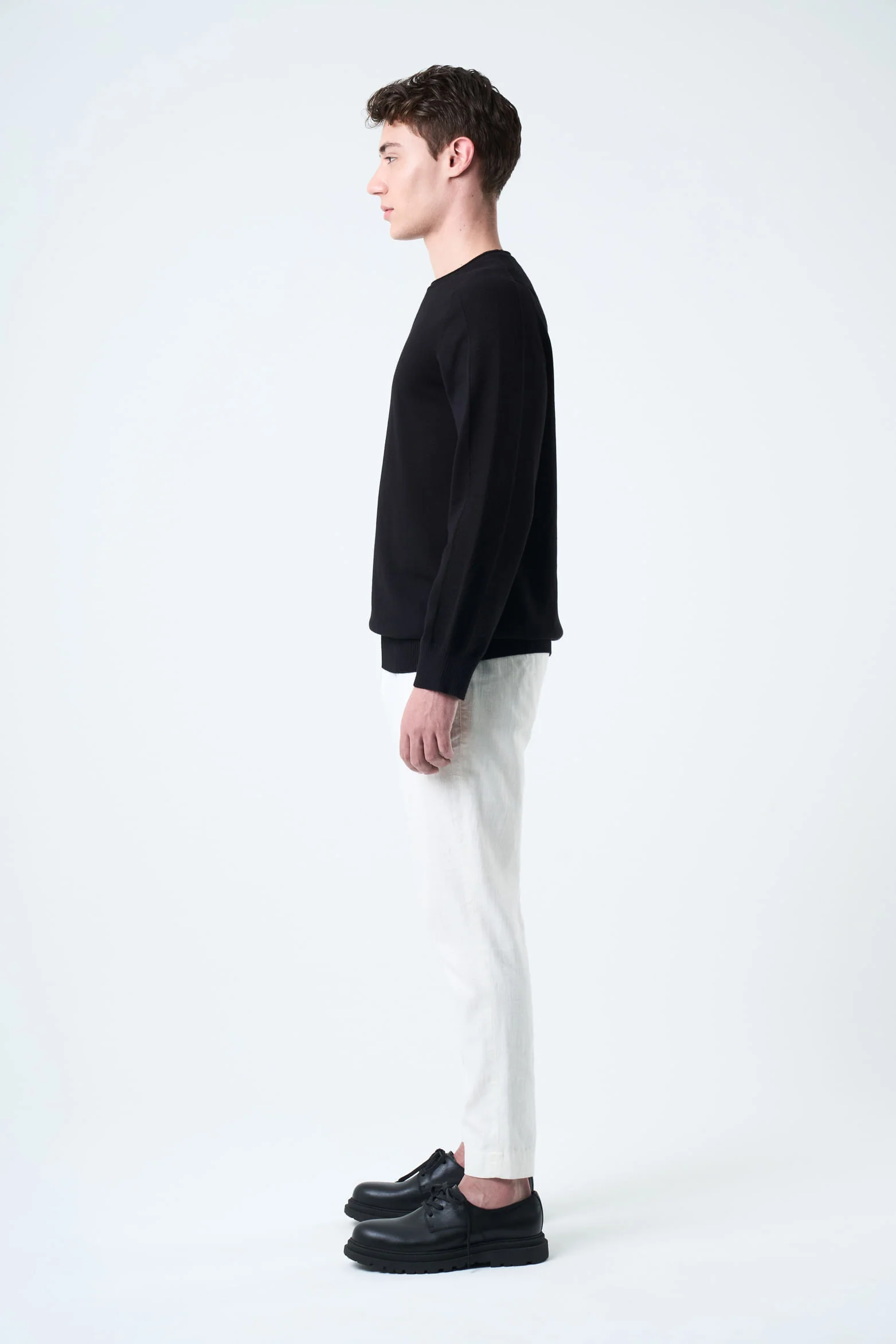 Knitted Cotton Sweater for Men with Raglan Sleeves - Image 2