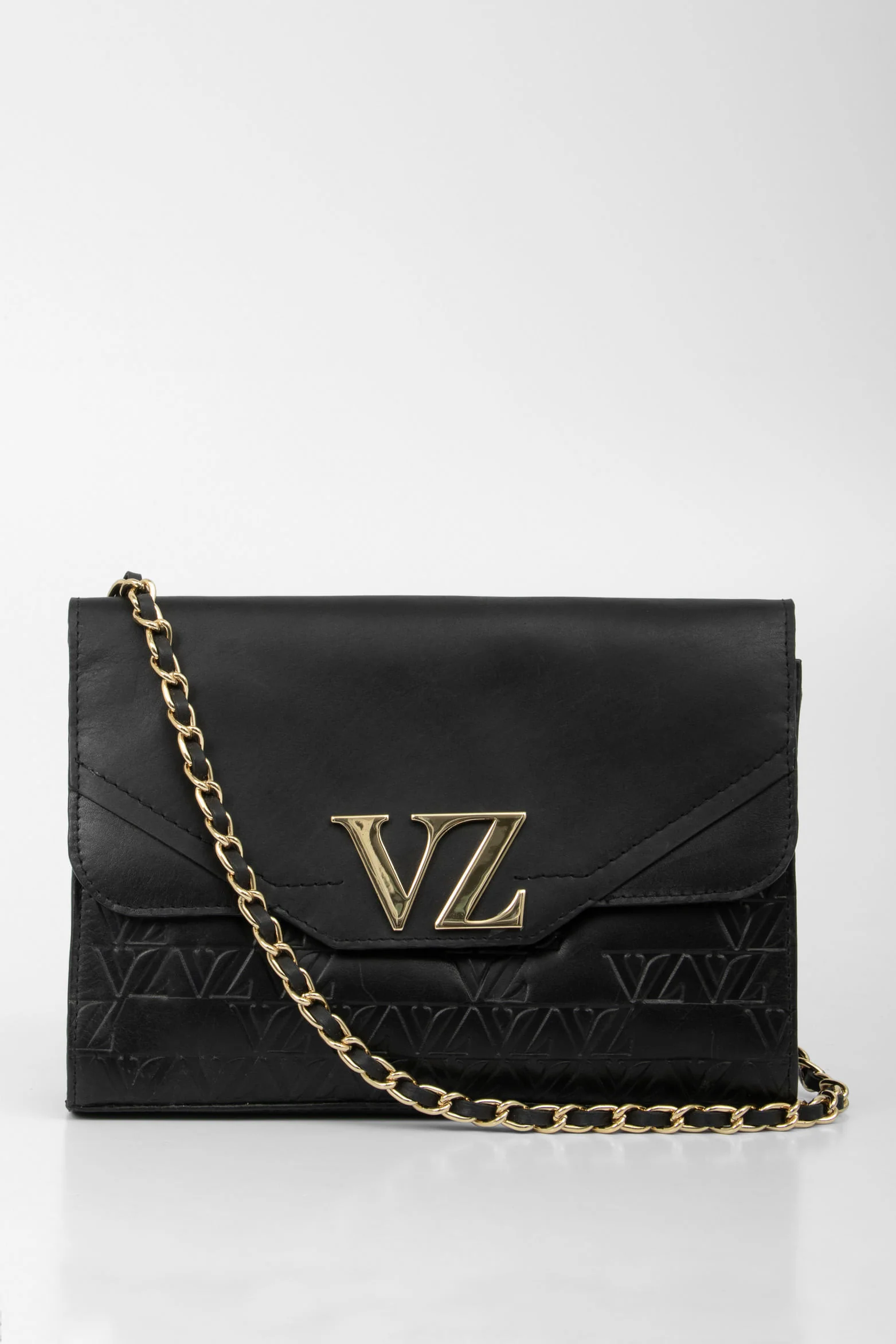 Leather Bowling Handbags with Chain Strap