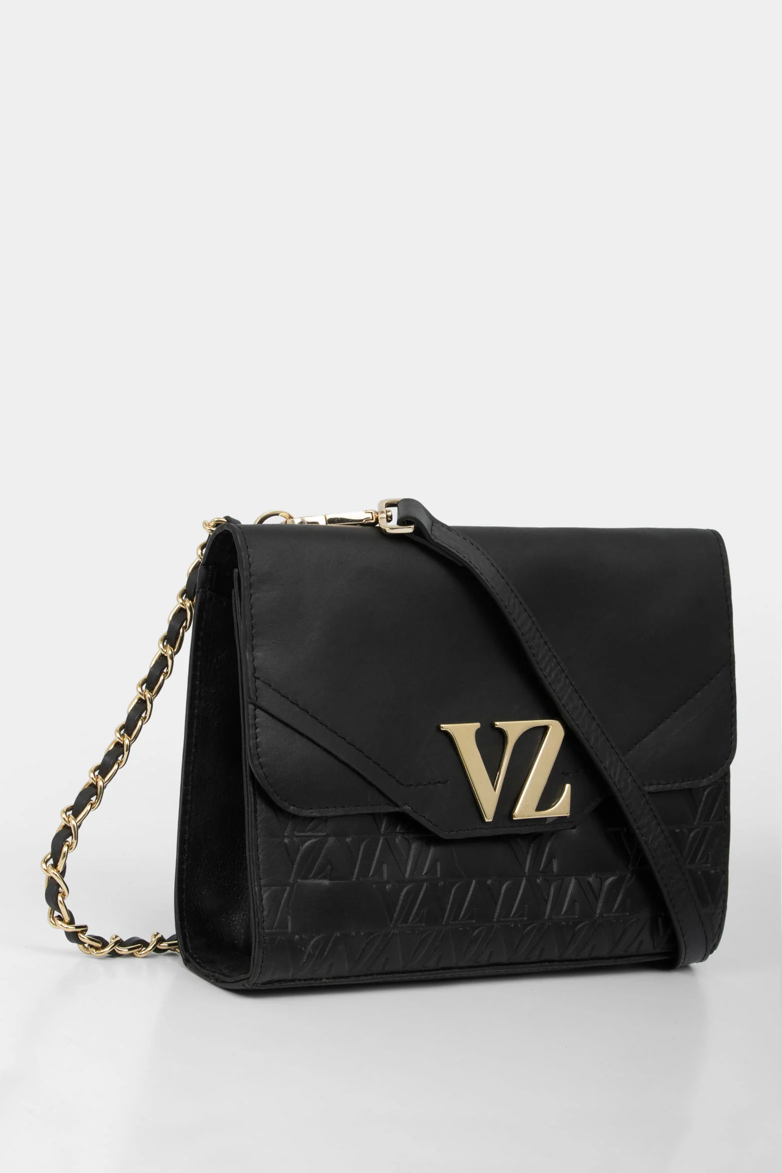 Leather Bowling Handbags with Chain Strap - Image 3