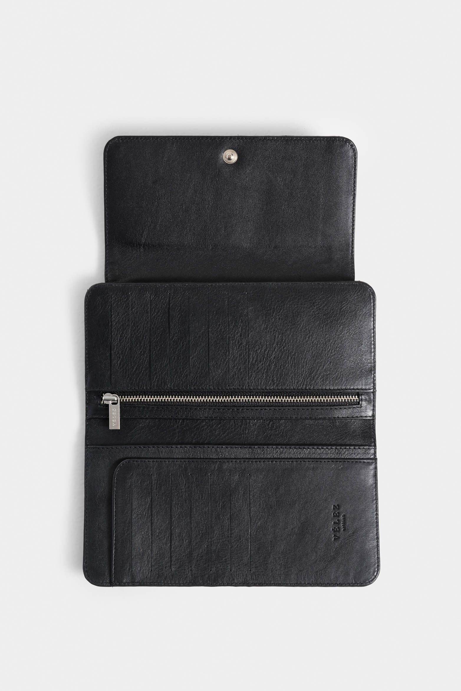 Leather Checkbook Holder with Bee Stamp for Women - Image 2