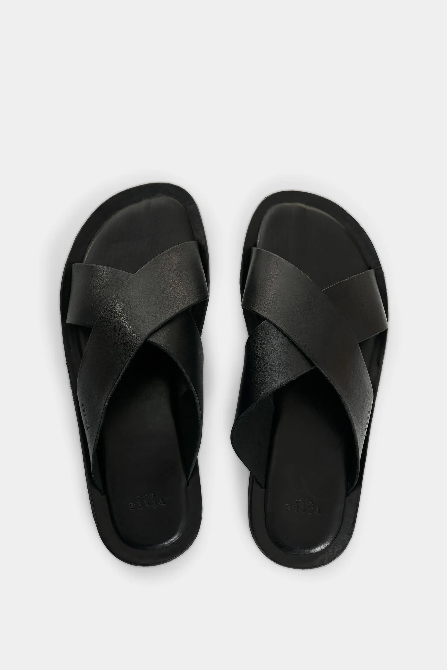 Leather Flat Sandals for Men Aqua - Image 4