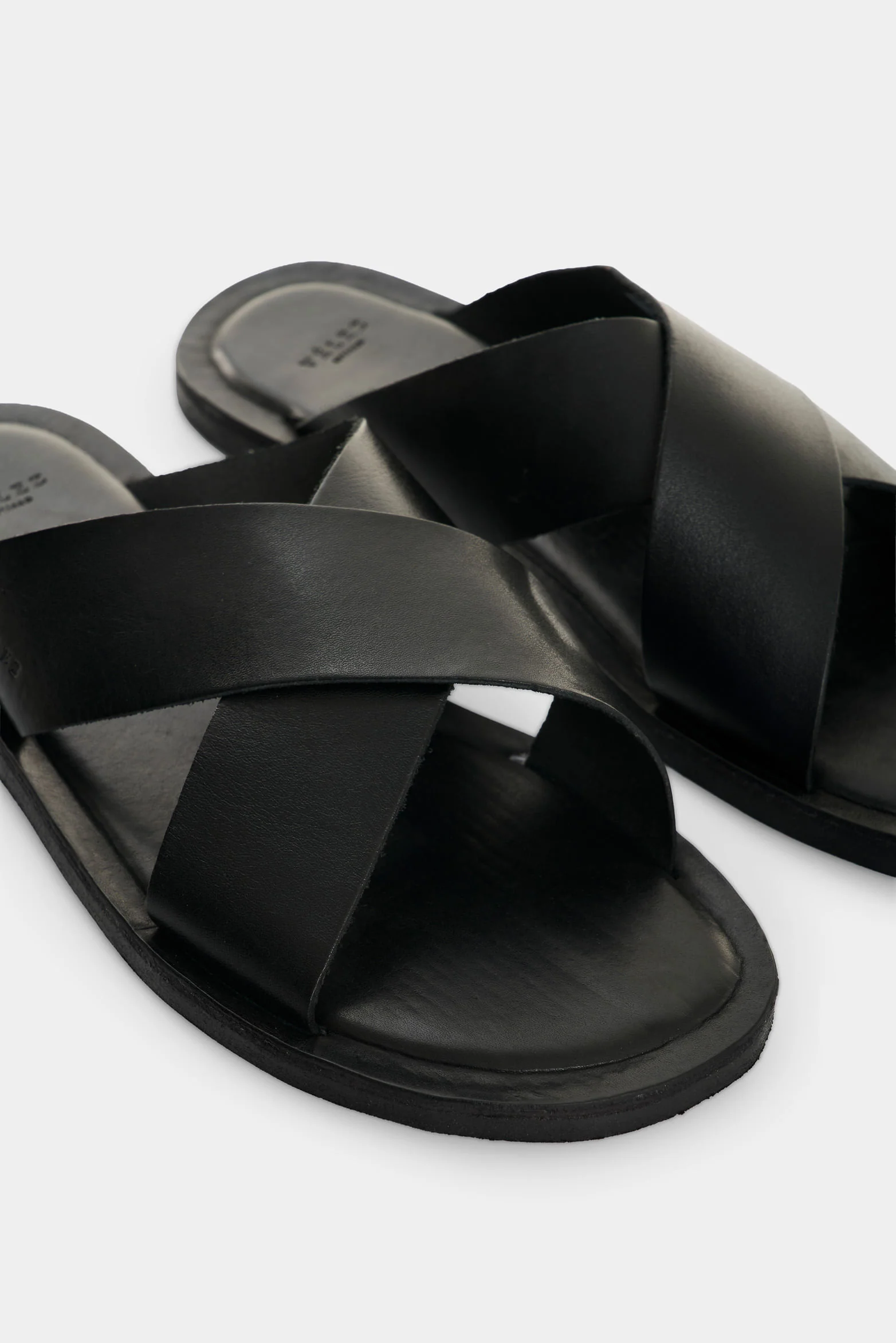 Leather Flat Sandals for Men Aqua - Image 5