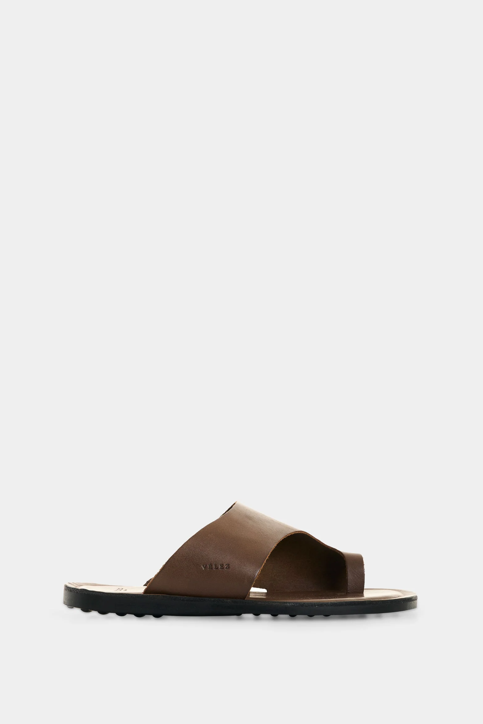 Leather Flat Sandals for Men Shell