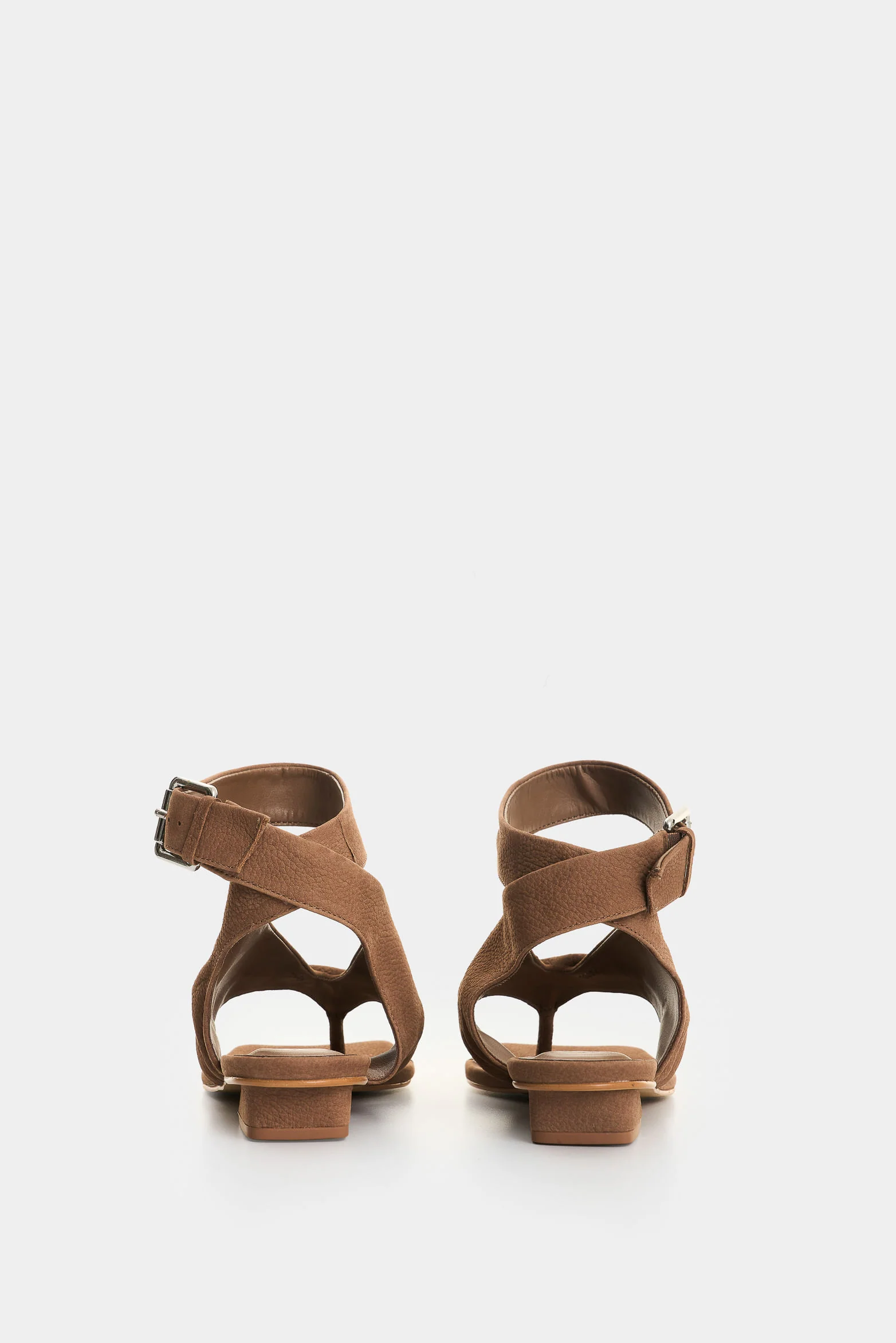 Leather Heeled Sandals for Women Ocean - Image 3