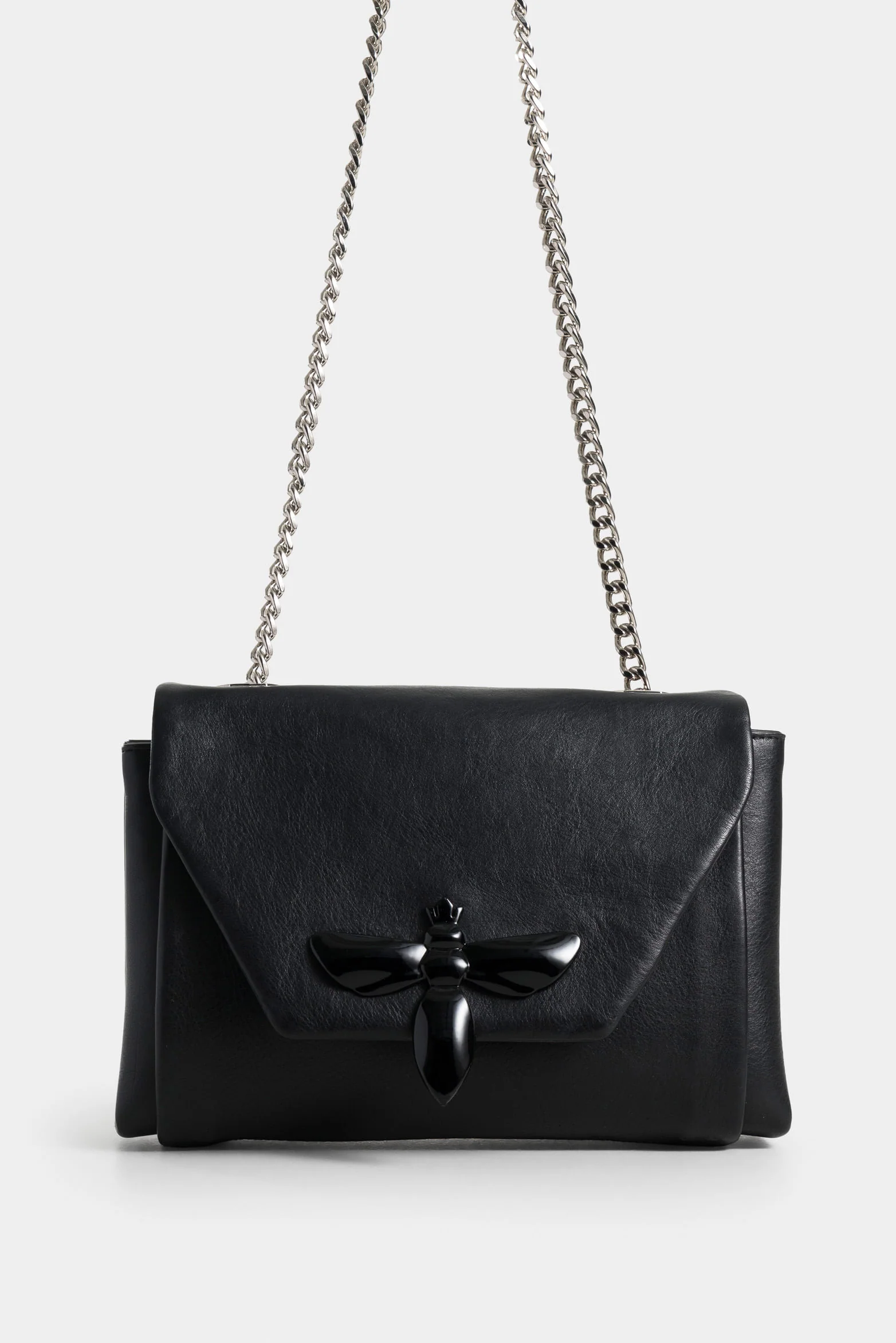 Lili Bowling Leather Bag with Hexagon Lid