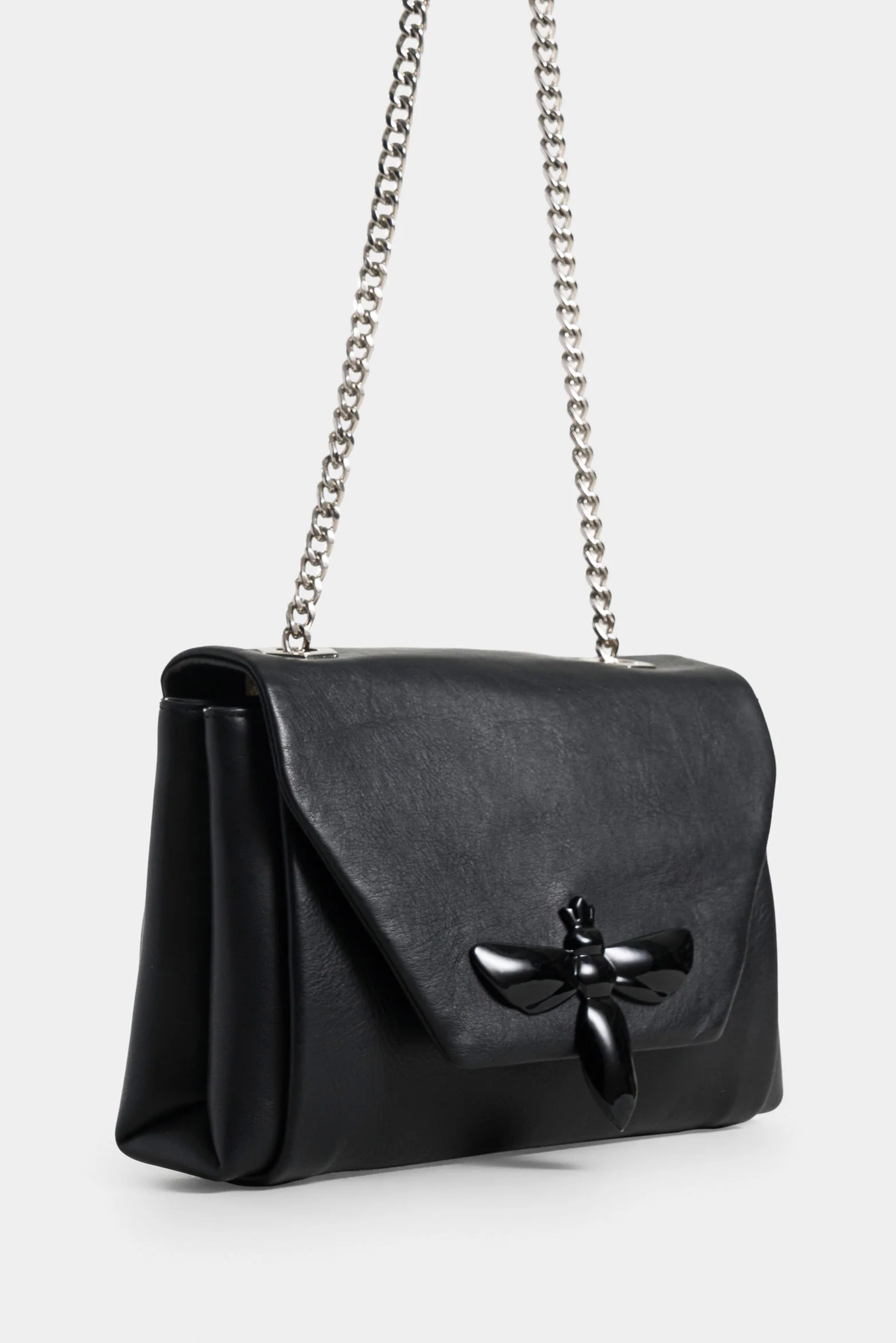 Lili Bowling Leather Bag with Hexagon Lid - Image 2
