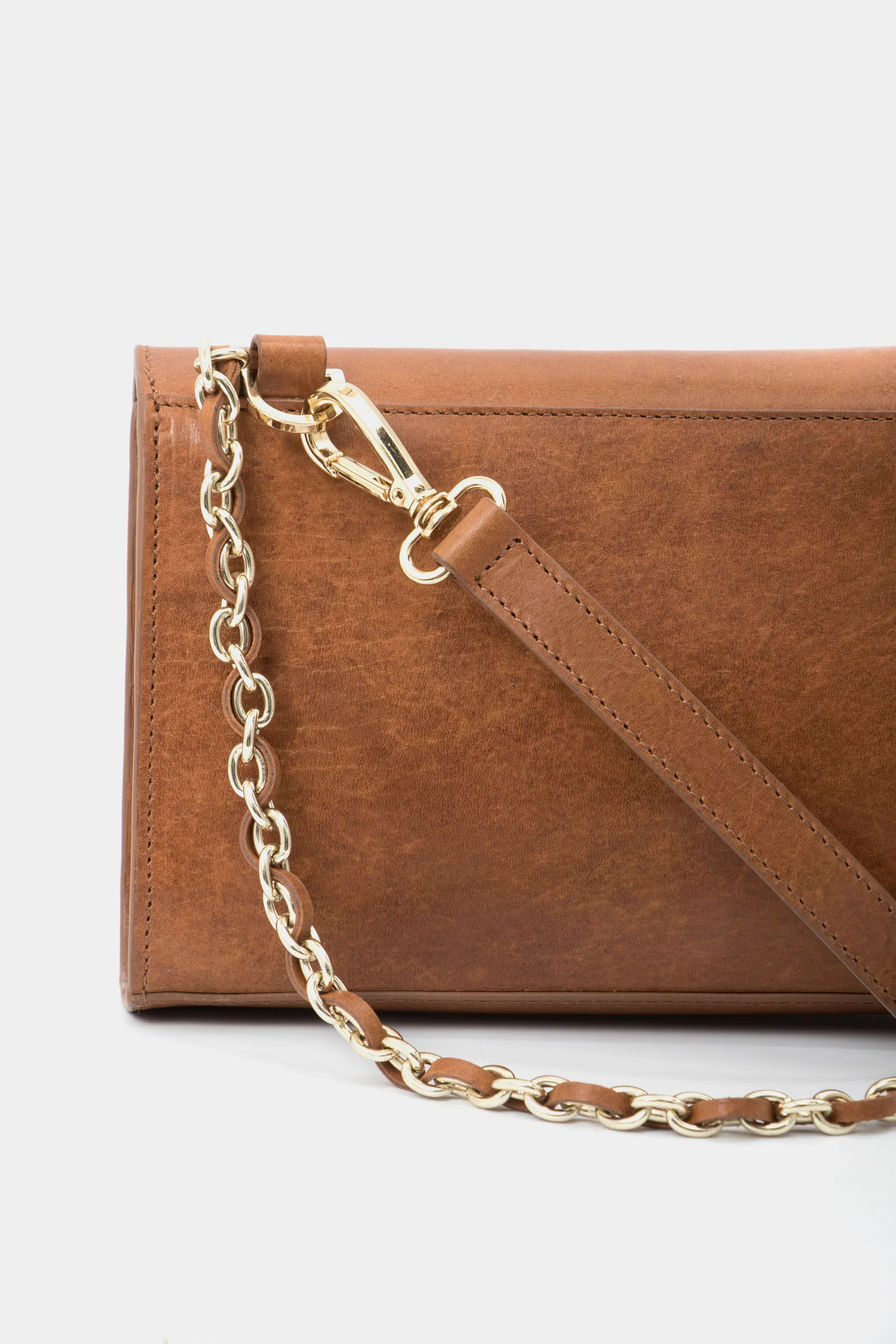 Lili Mini Shoulder Handbags in Embossed VZ Honey-Colored Leather - Image 4