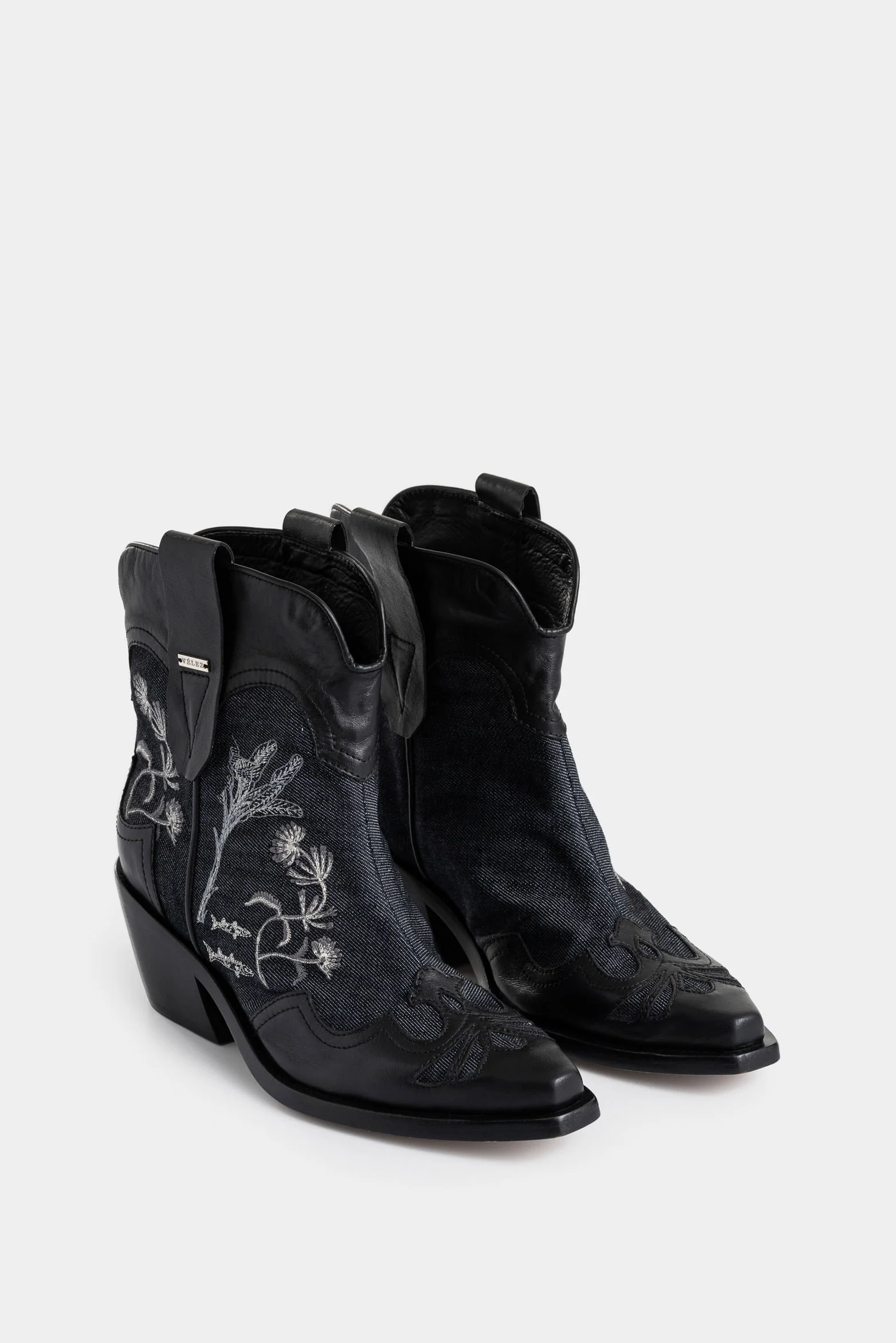 Linaje Denim and Leather Texan Boots for Women - Image 2