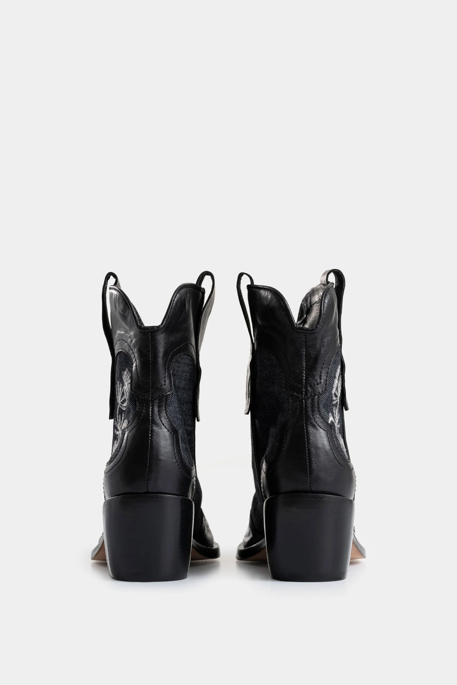 Linaje Denim and Leather Texan Boots for Women - Image 3