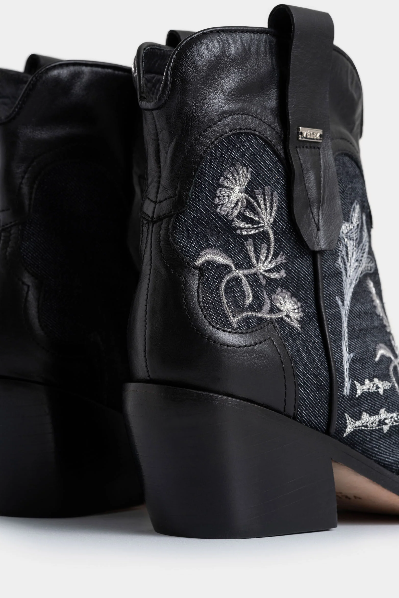 Linaje Denim and Leather Texan Boots for Women - Image 5