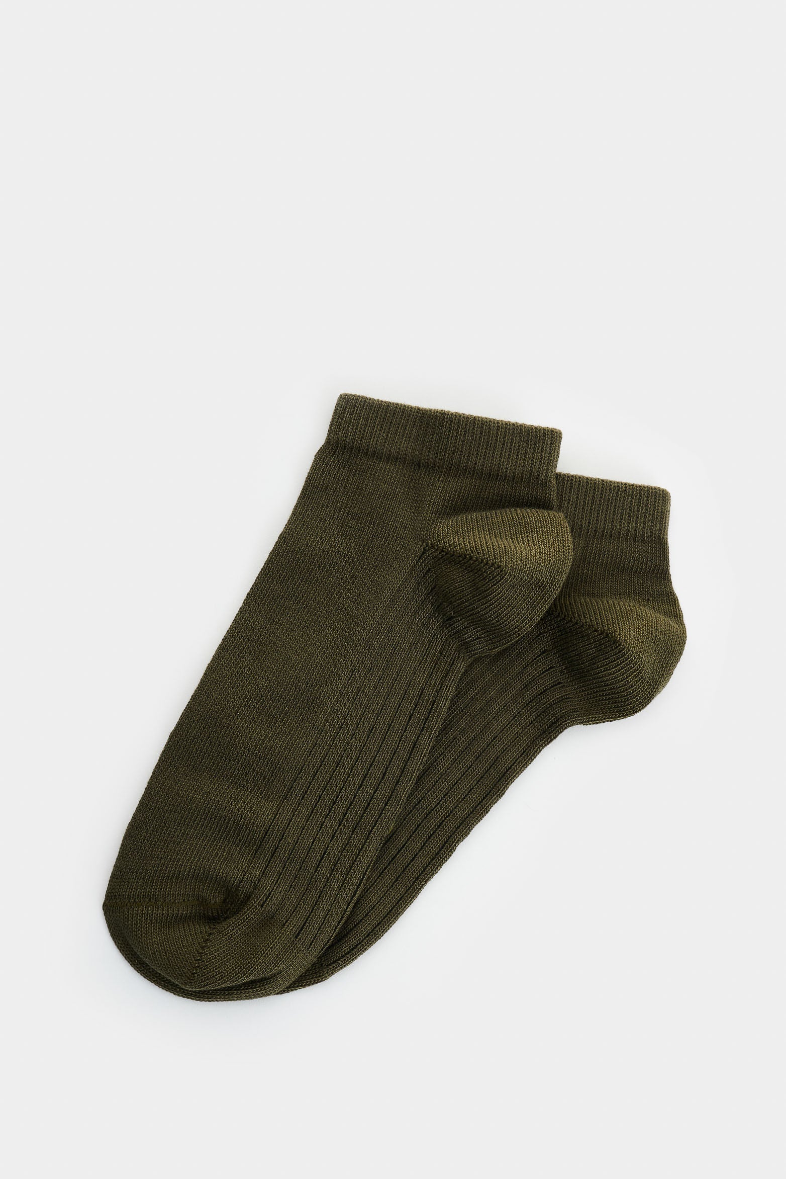 Lines 3 cotton ankle socks for men with ribbed detail - Image 2