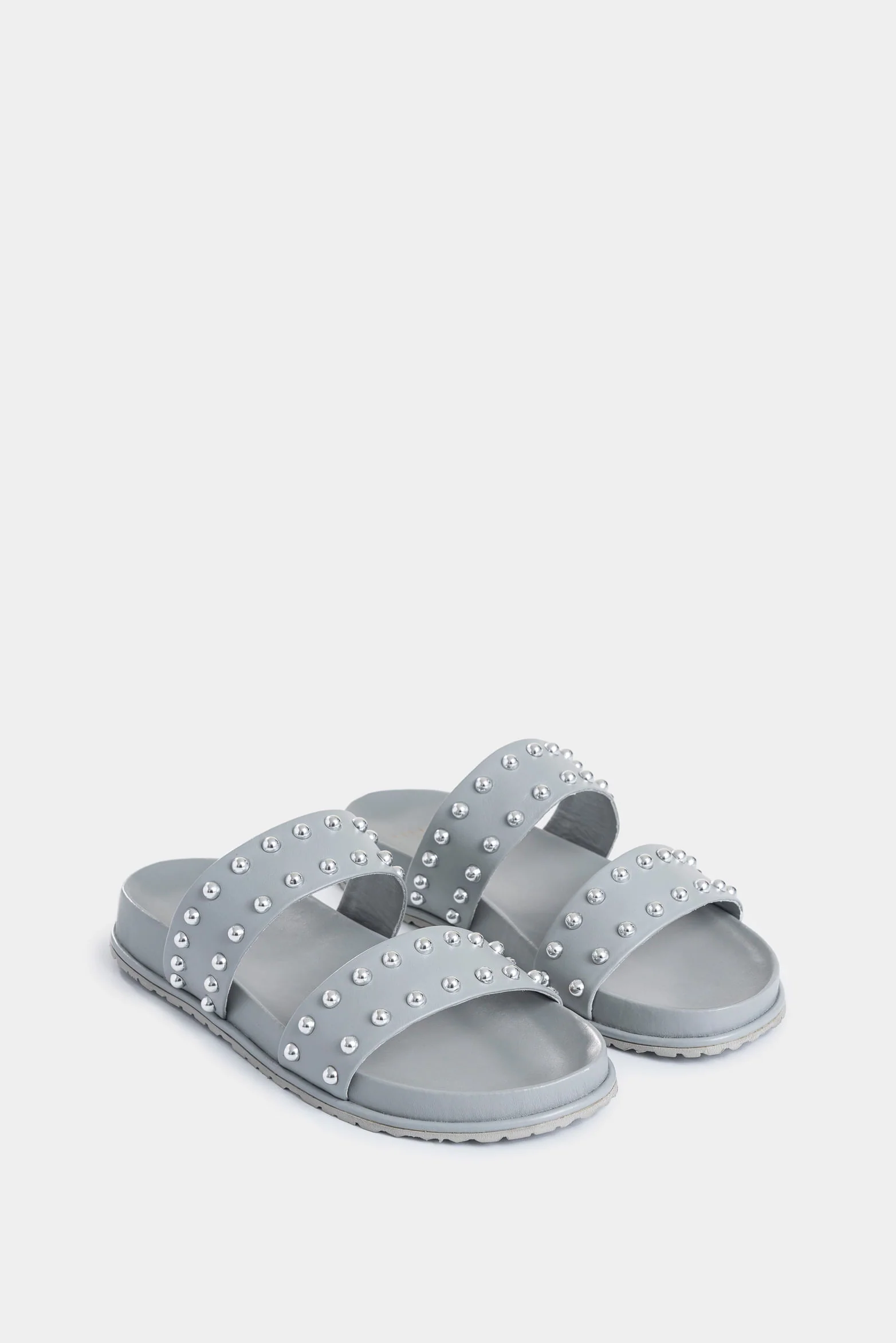Lisboa Flat Leather Sandals for Women with Studs - Image 2