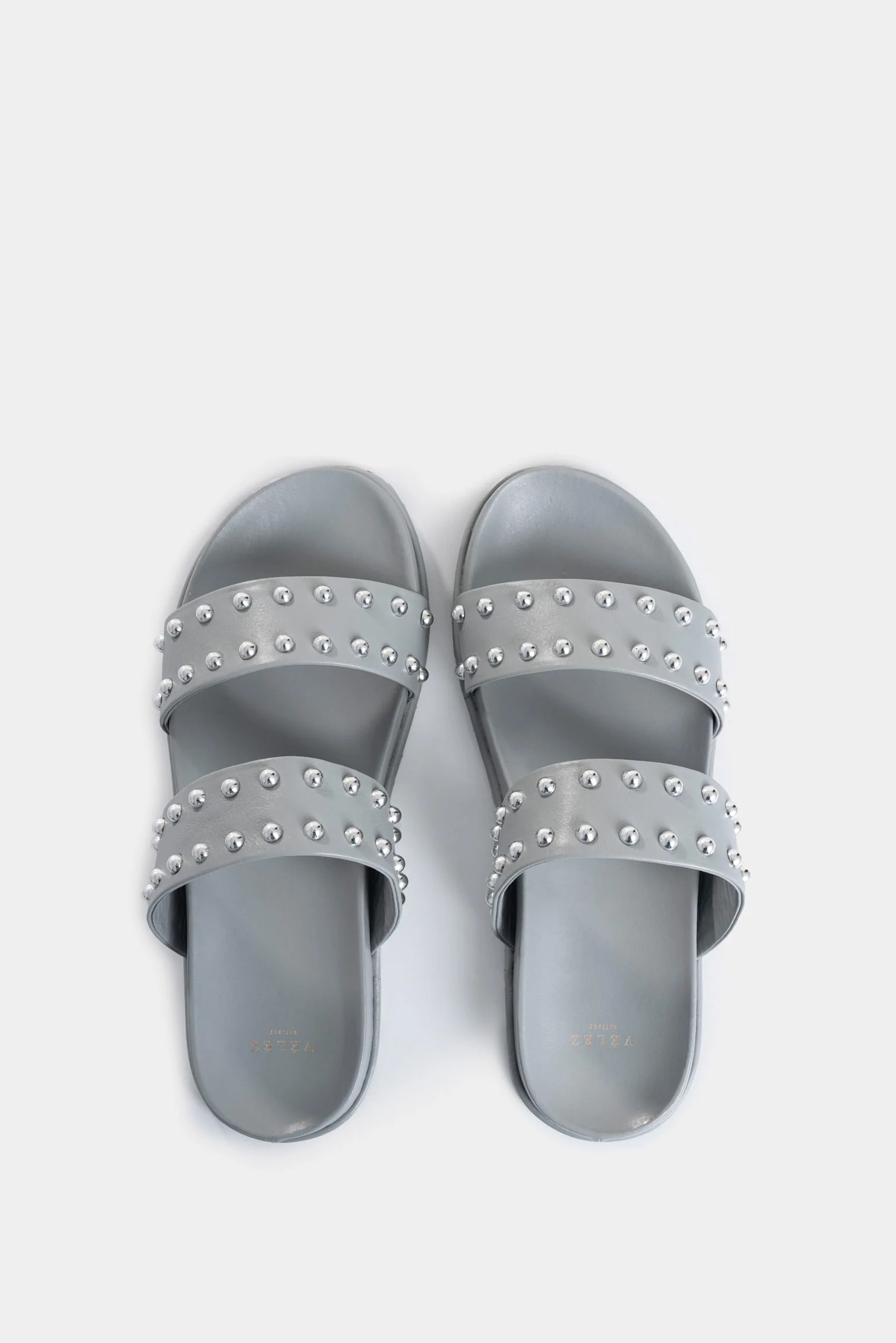 Lisboa Flat Leather Sandals for Women with Studs - Image 4