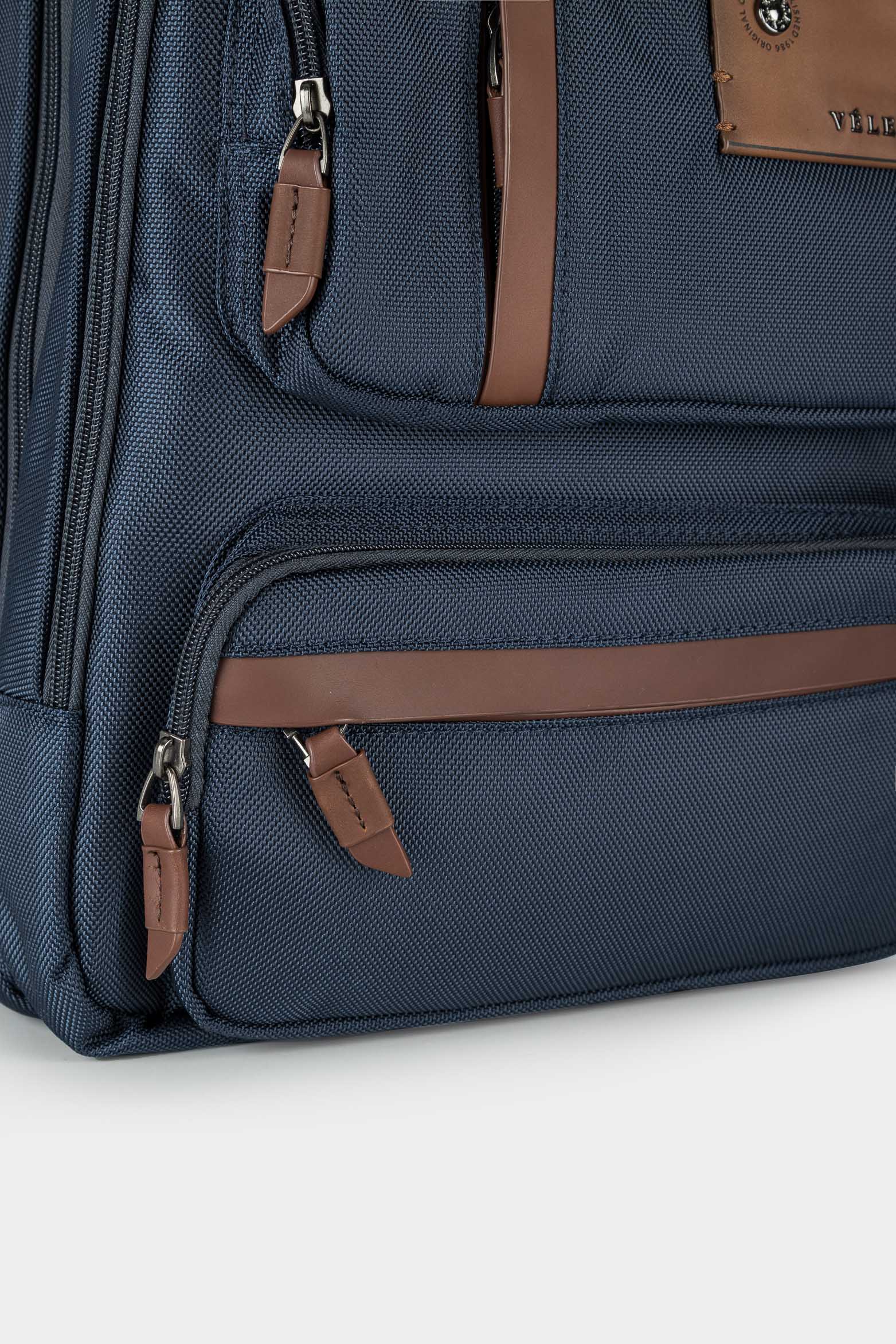 Living Casual Contrast Canvas Backpack in Dark Blue - Image 4