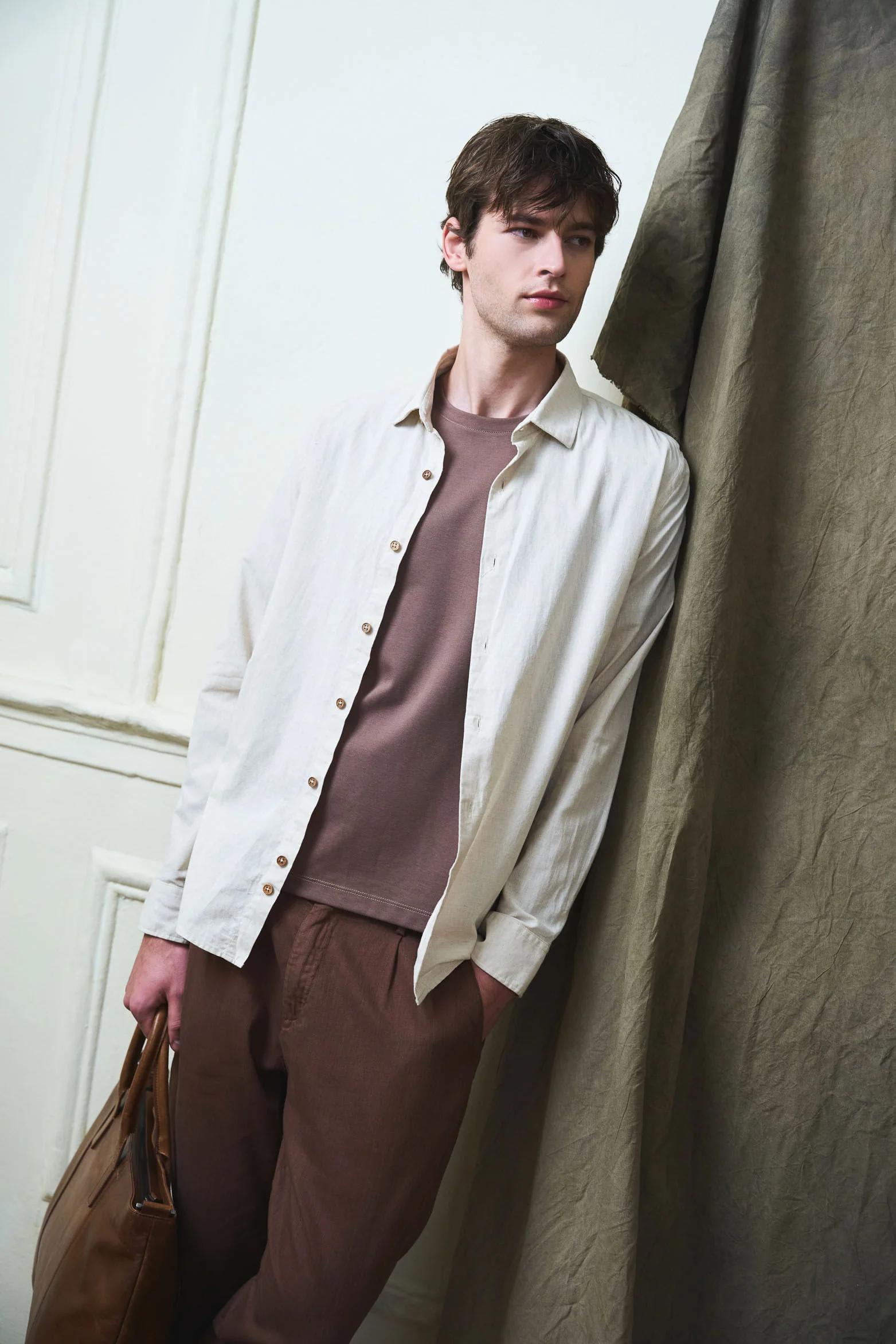 LongSleeve Linen Shirt for Men SemiFitted
