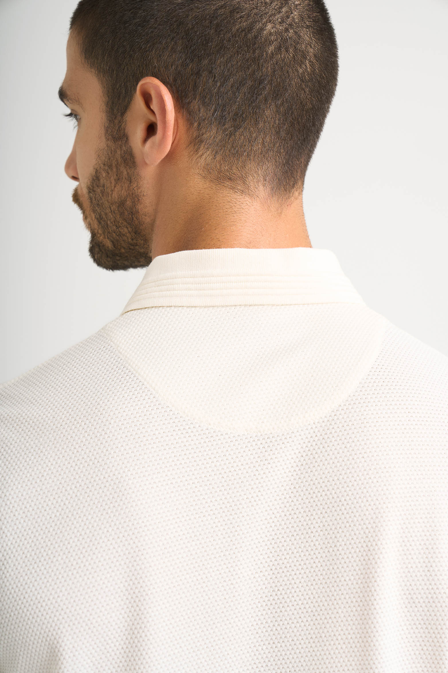 Lucca short-sleeve textured polo shirt for men - Image 5