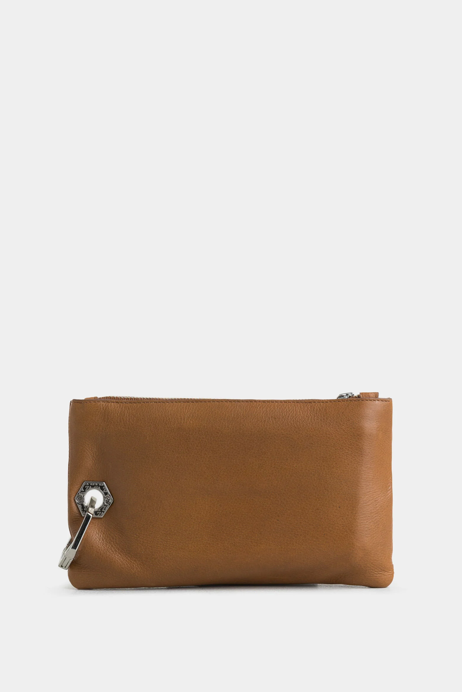 Lucía Leather Cosmetic Bag with Hexagonal Hardware for Women - Image 3