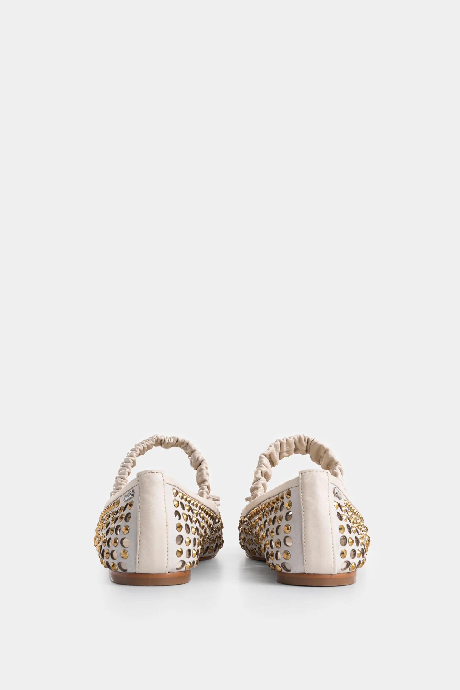 Lumen Leather Women's Flats with Perforated Detail - Image 3