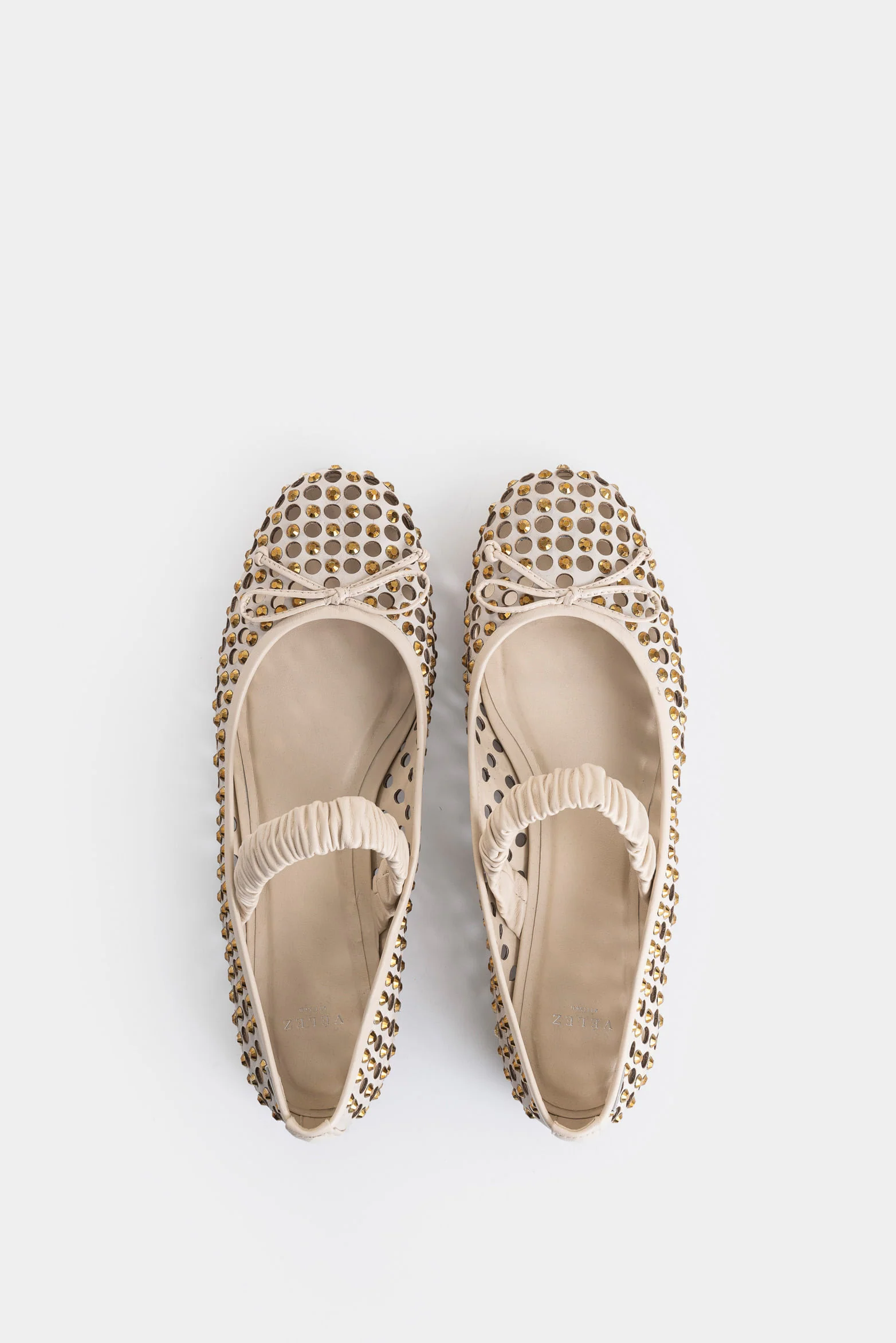 Lumen Leather Women's Flats with Perforated Detail - Image 4