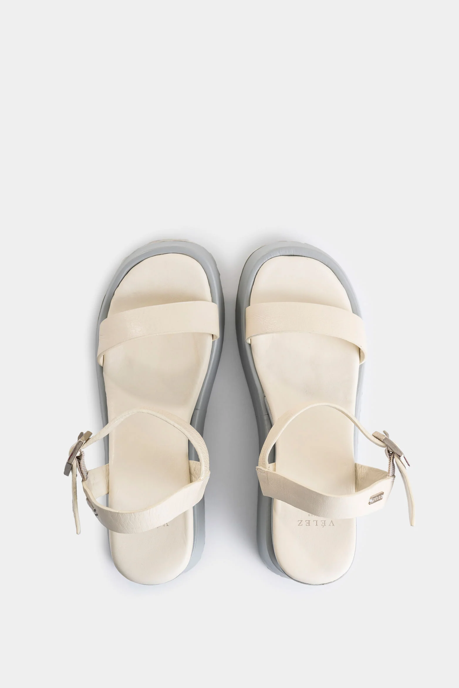 Luna Platform Leather Sandals for Women with Hexagonal Detail - Image 4