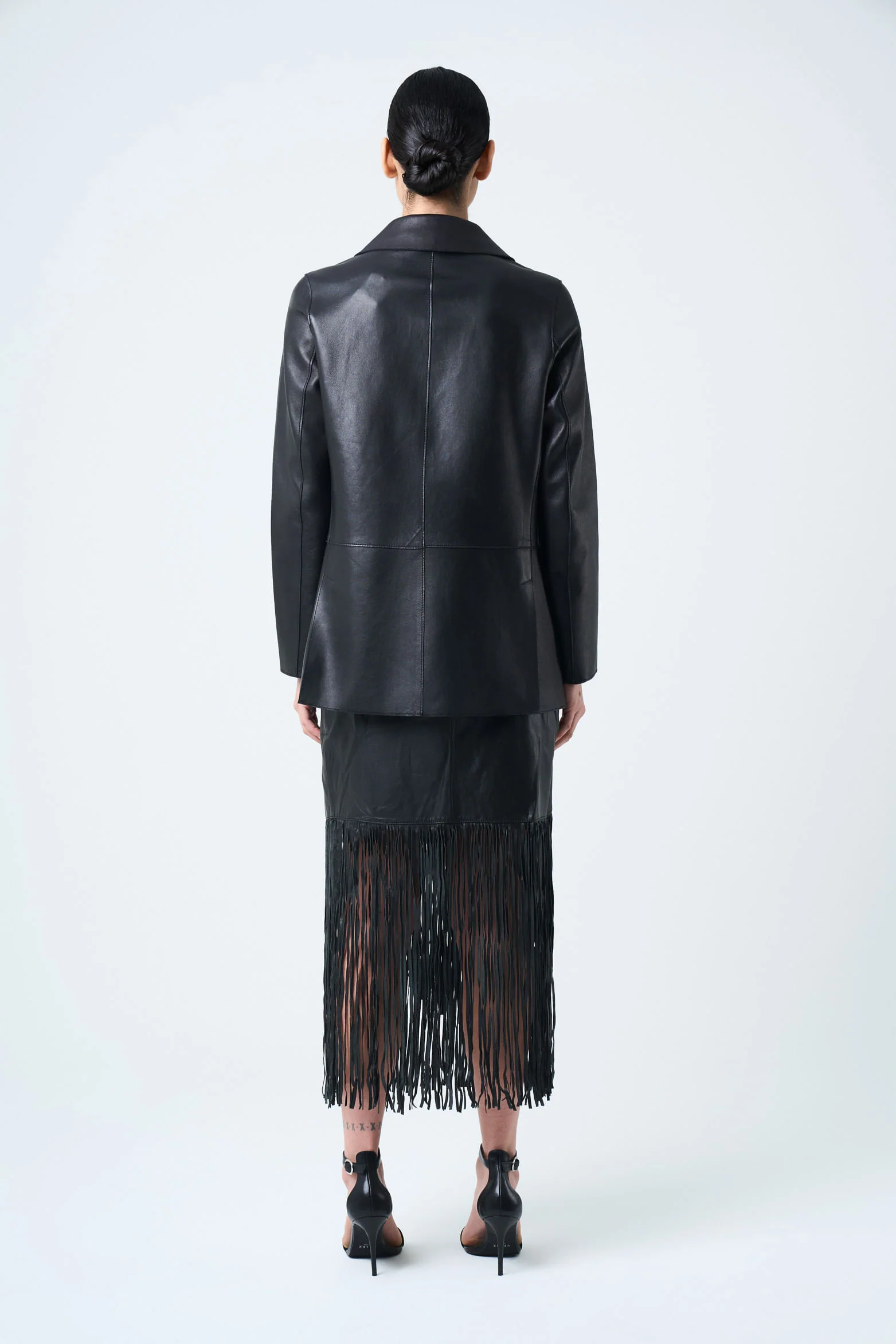 Lyra Leather Wrap Skirt for Women - Image 4