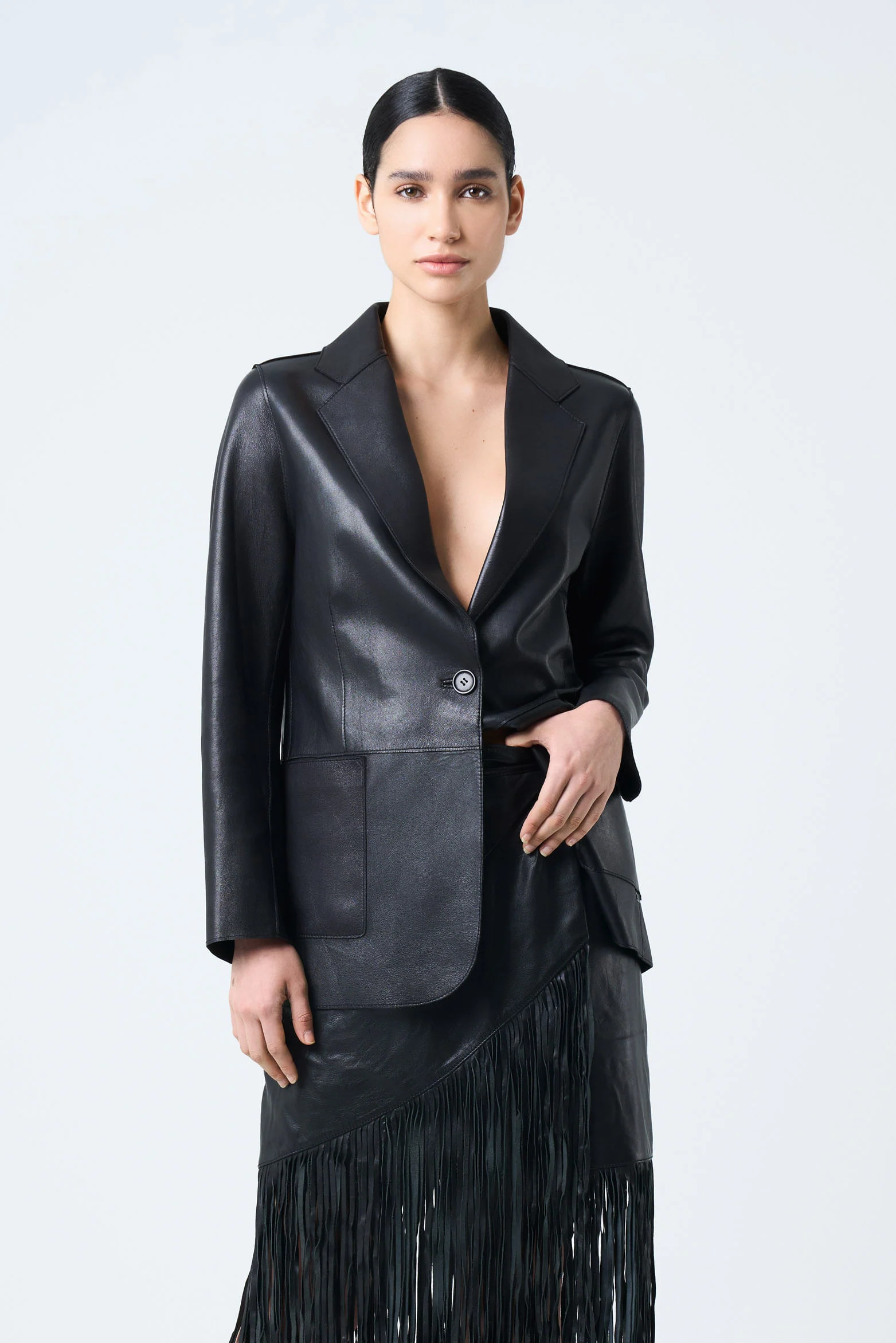Lyra Leather Wrap Skirt for Women - Image 5