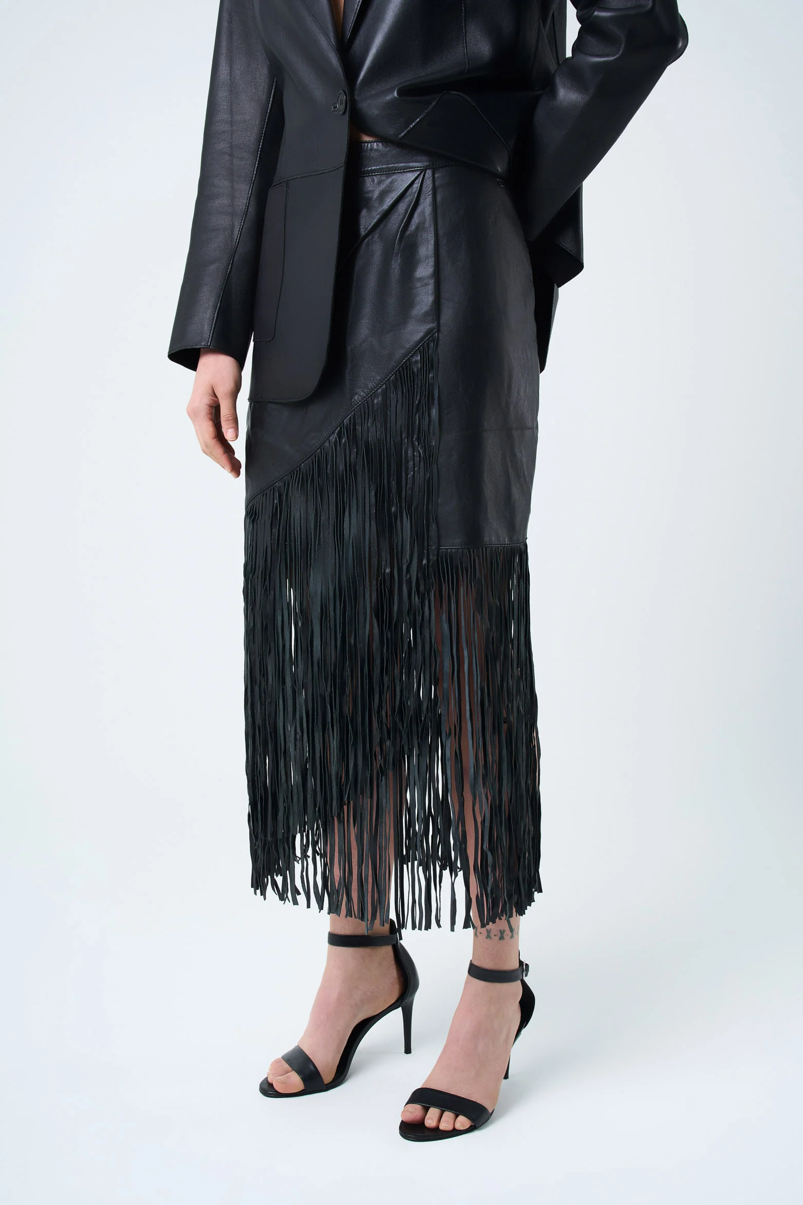 Lyra Leather Wrap Skirt for Women - Image 6