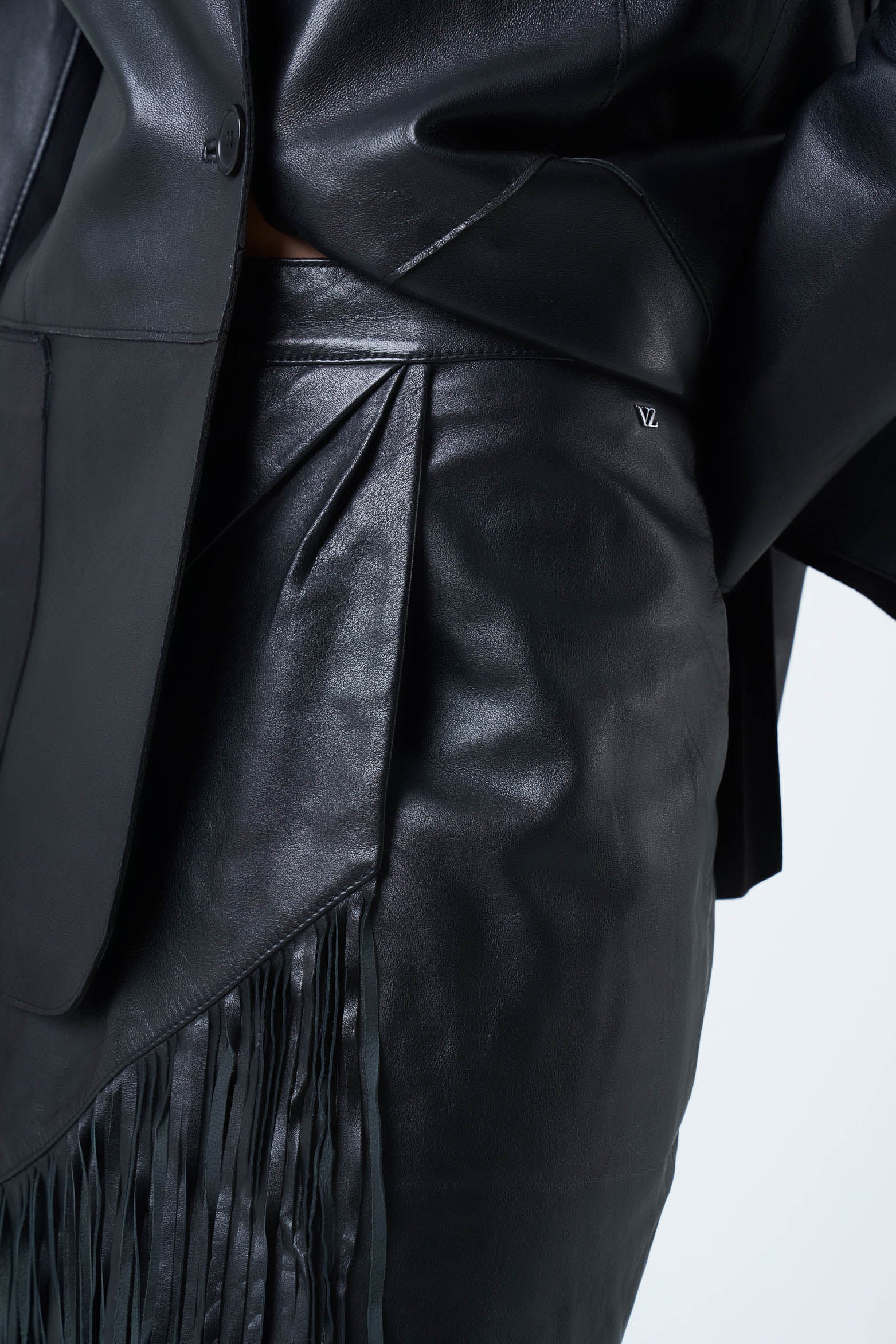 Lyra Leather Wrap Skirt for Women - Image 7