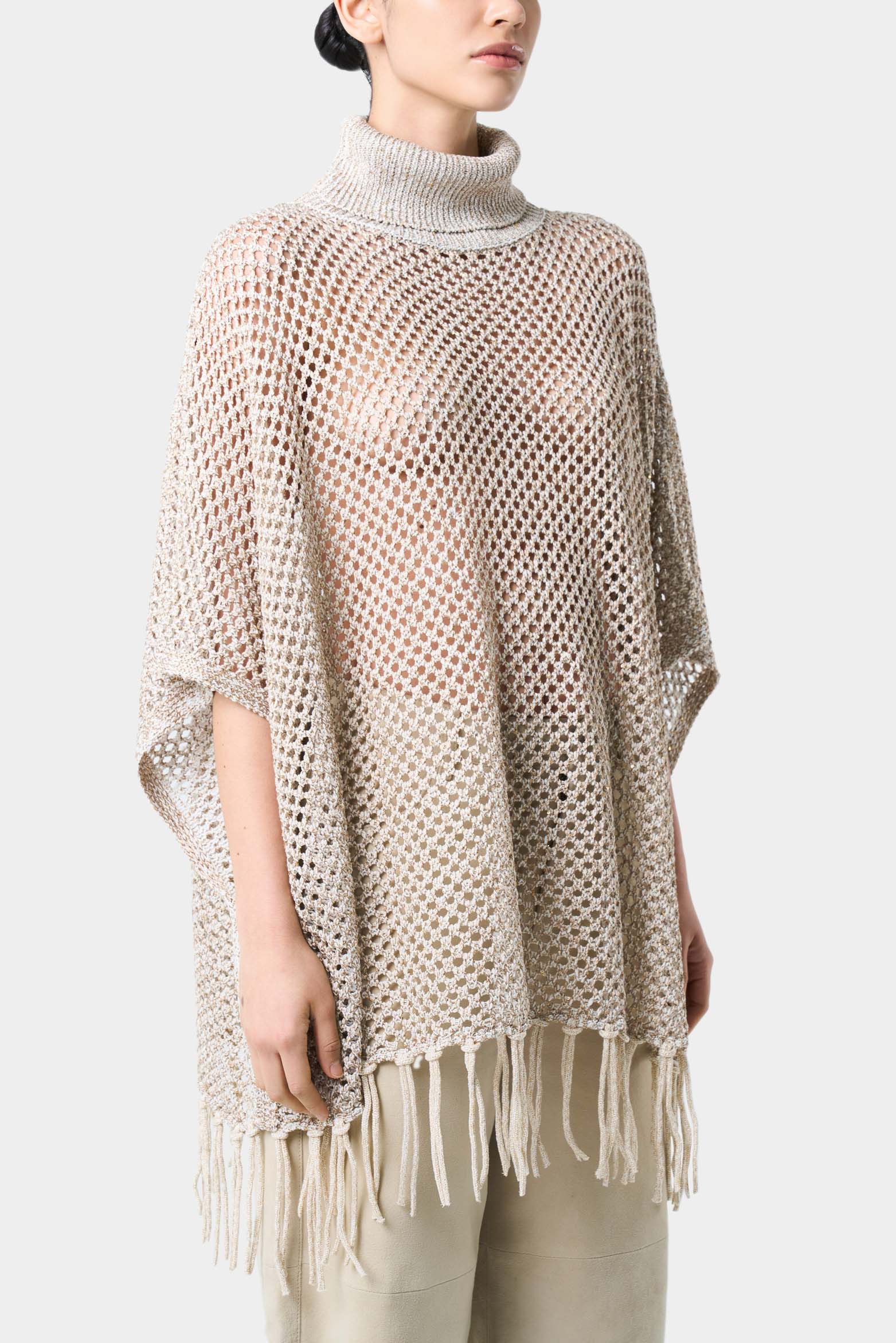 Lyra sweater knitted for women fringed - Image 5