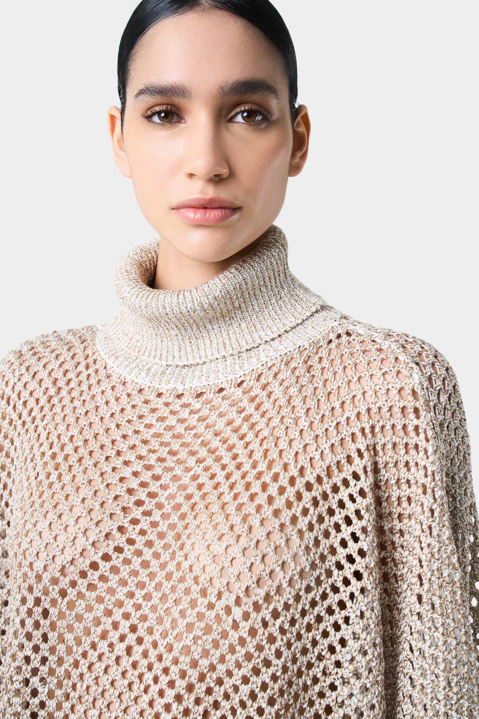 Lyra sweater knitted for women fringed - Image 6
