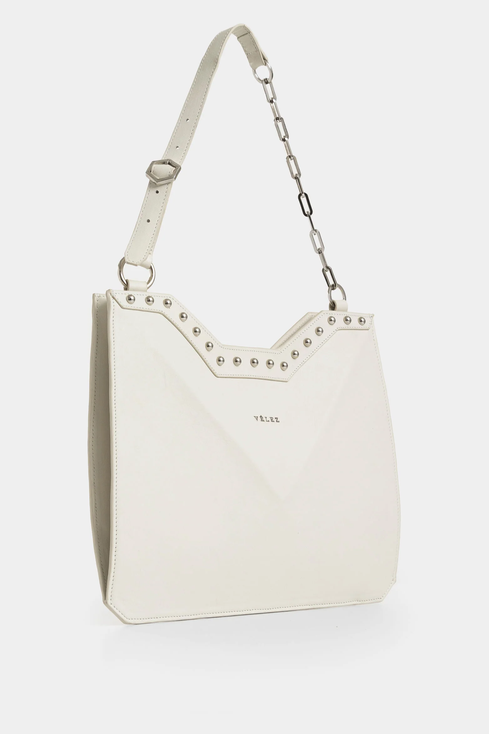 Magena Mini Leather Shopping Bag for Women with Hexagonal Structure - Image 2