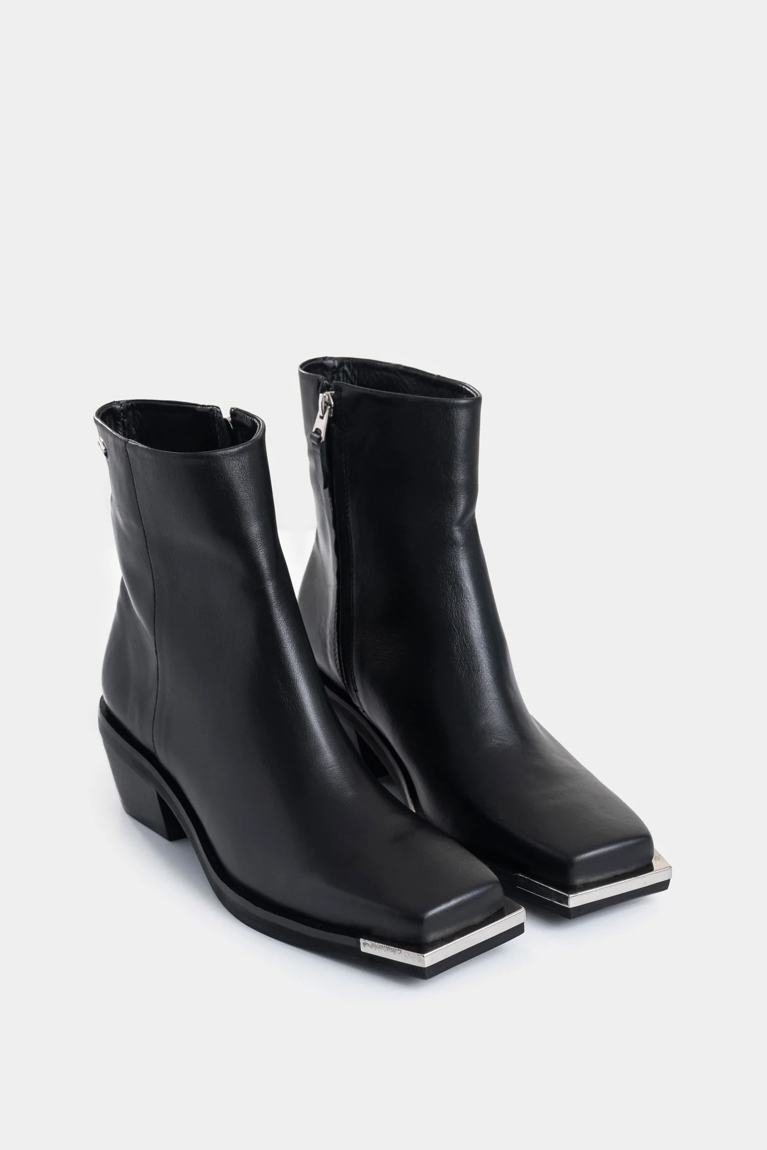 Magena Square-Toe Leather Ankle Boots for Women - Image 2