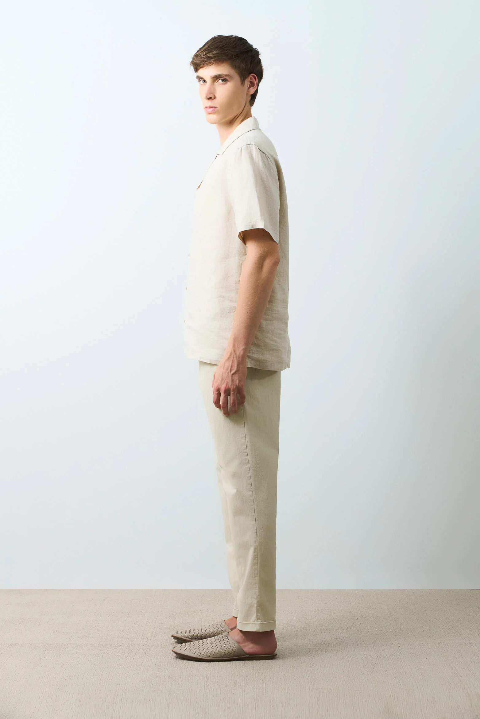 Málaga short-sleeve linen shirt for men - Image 2