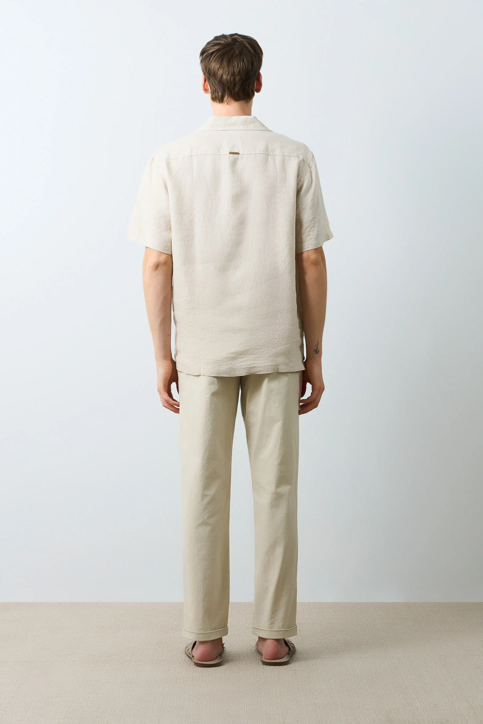 Málaga short-sleeve linen shirt for men - Image 3