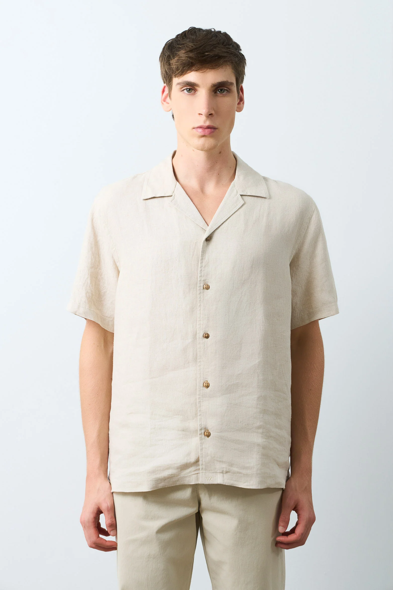 Málaga short-sleeve linen shirt for men - Image 4