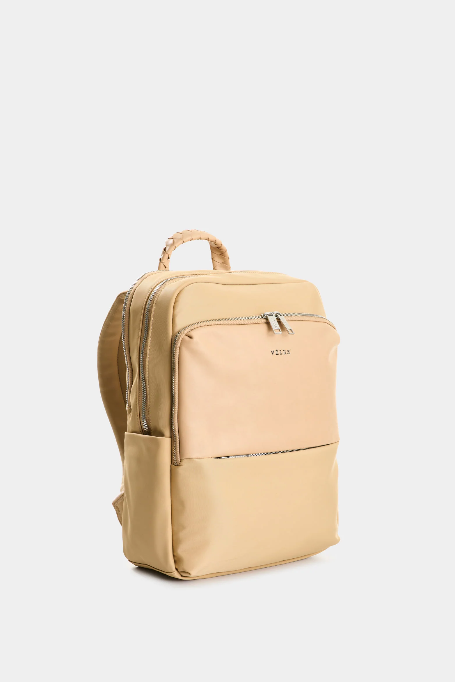 Marfilo Bag in Leather and Nylon for Women with Braided Handle - Image 2