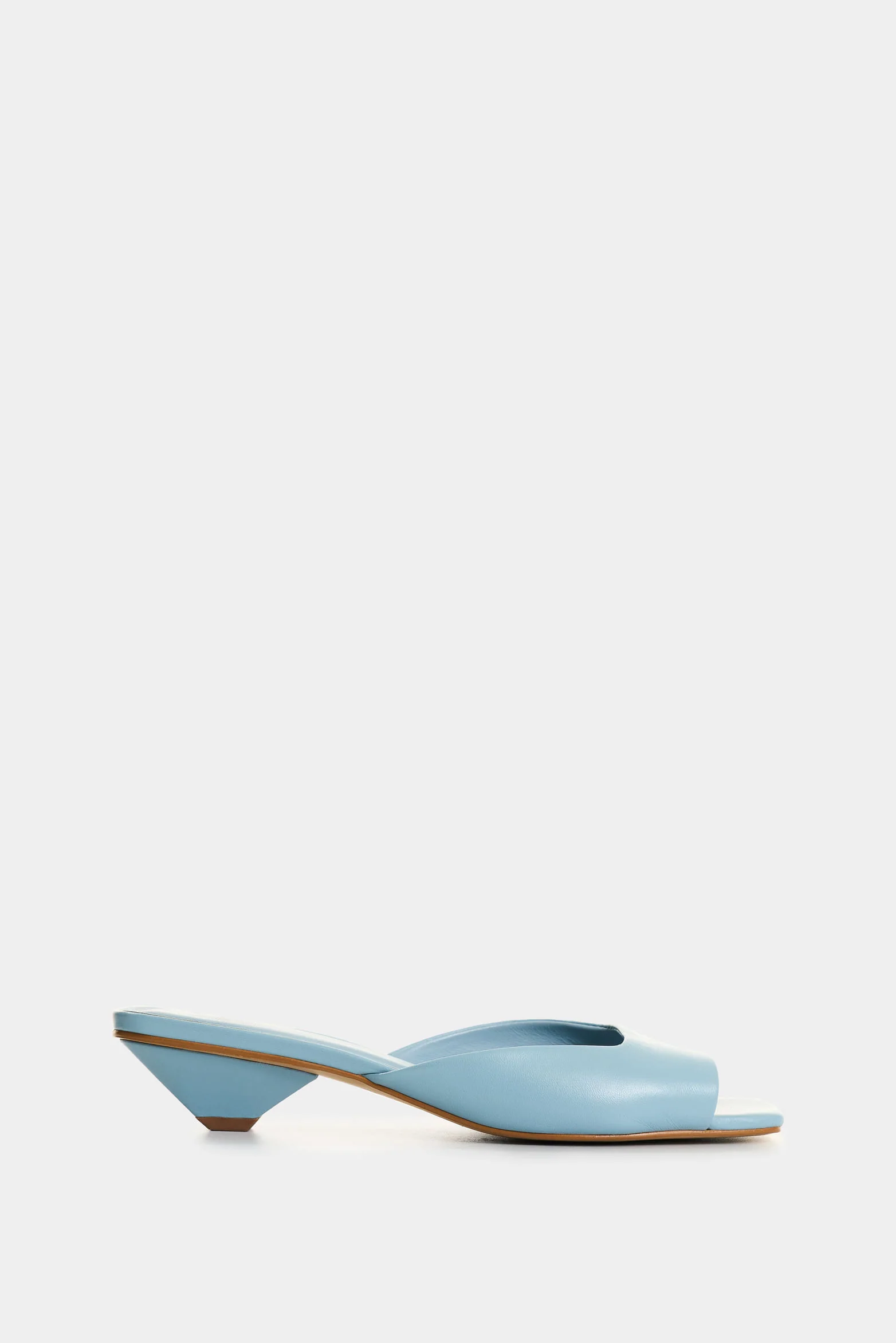 Marquee Light Blue Leather Heeled Sandals for Women