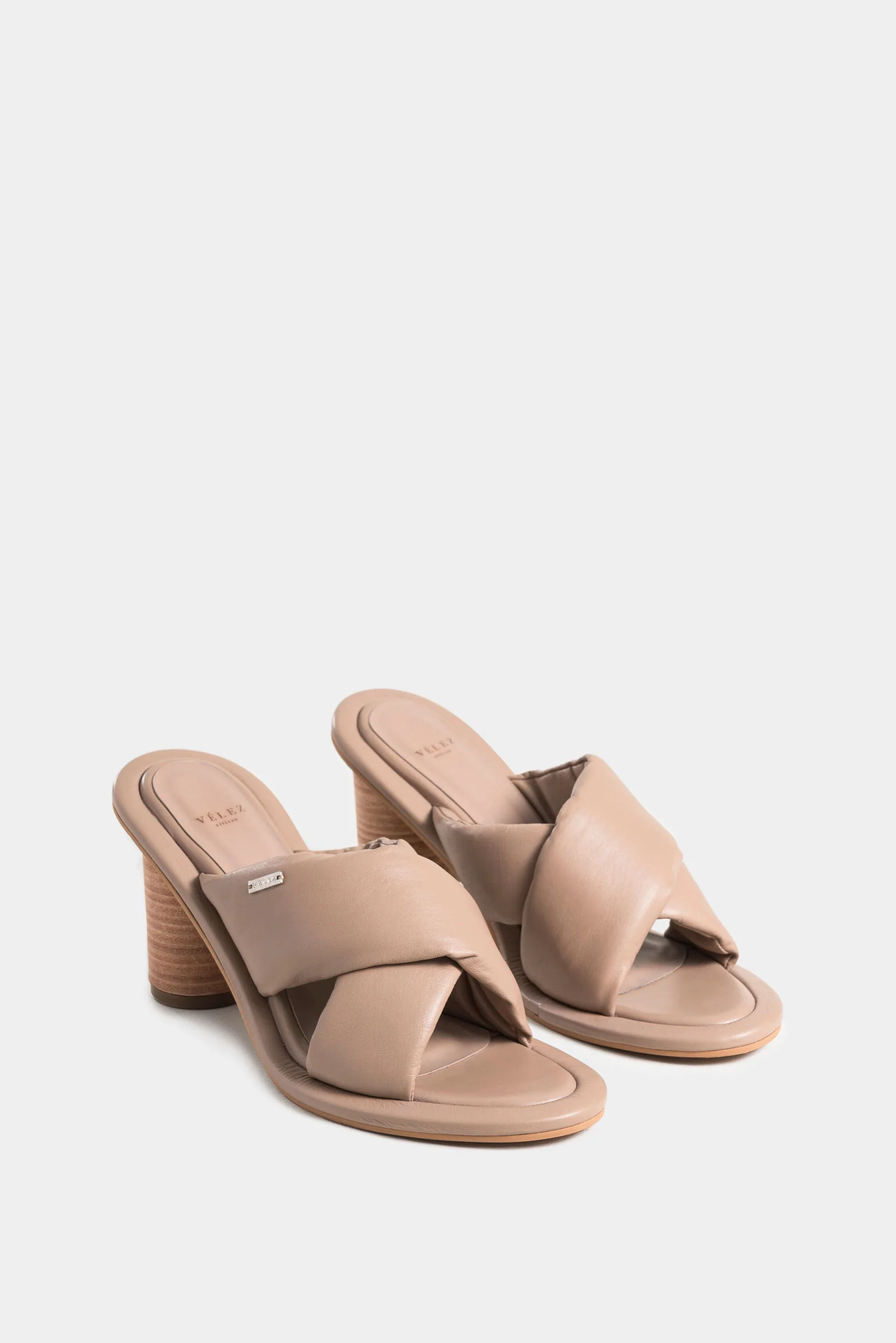 Mawi Leather Heeled Sandals for Women with Rounded Straps - Image 2