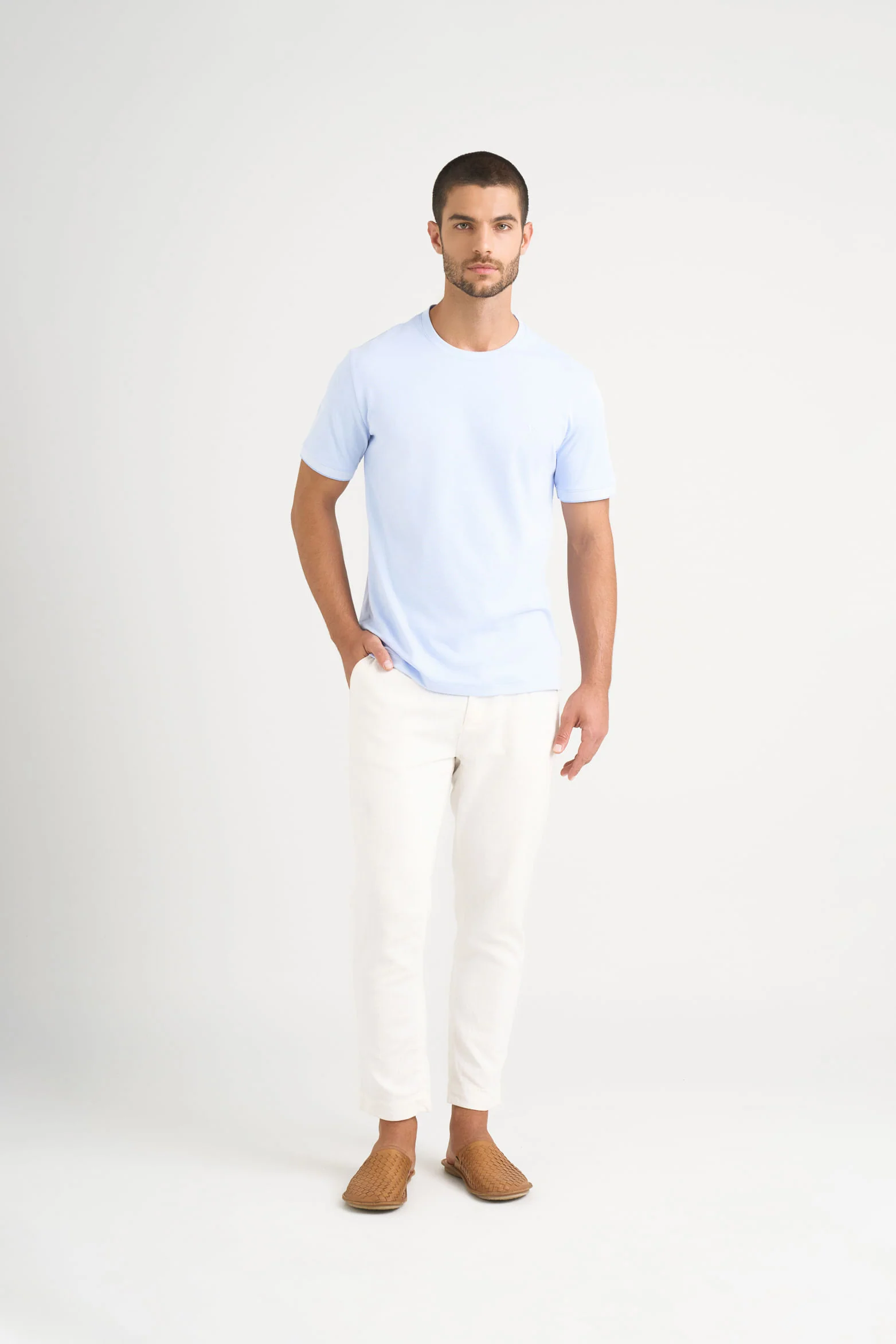Men’s Arizona Micro Pima T-Shirt Semi-Fitted - Image 2