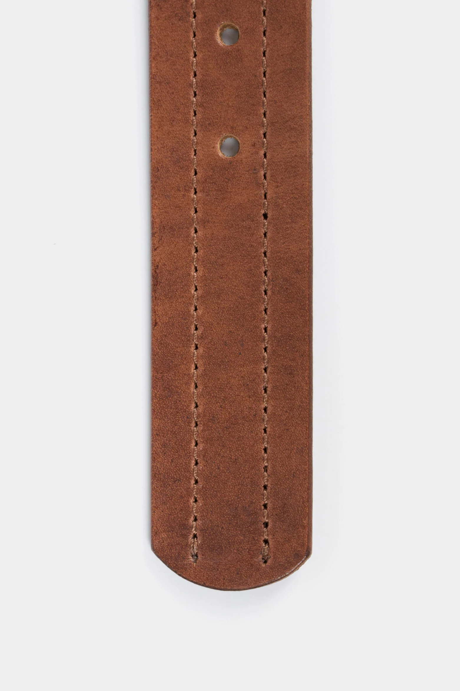 Men’s Courage Single-Sided Leather Belt with Metallic Keeper Loop - Image 4