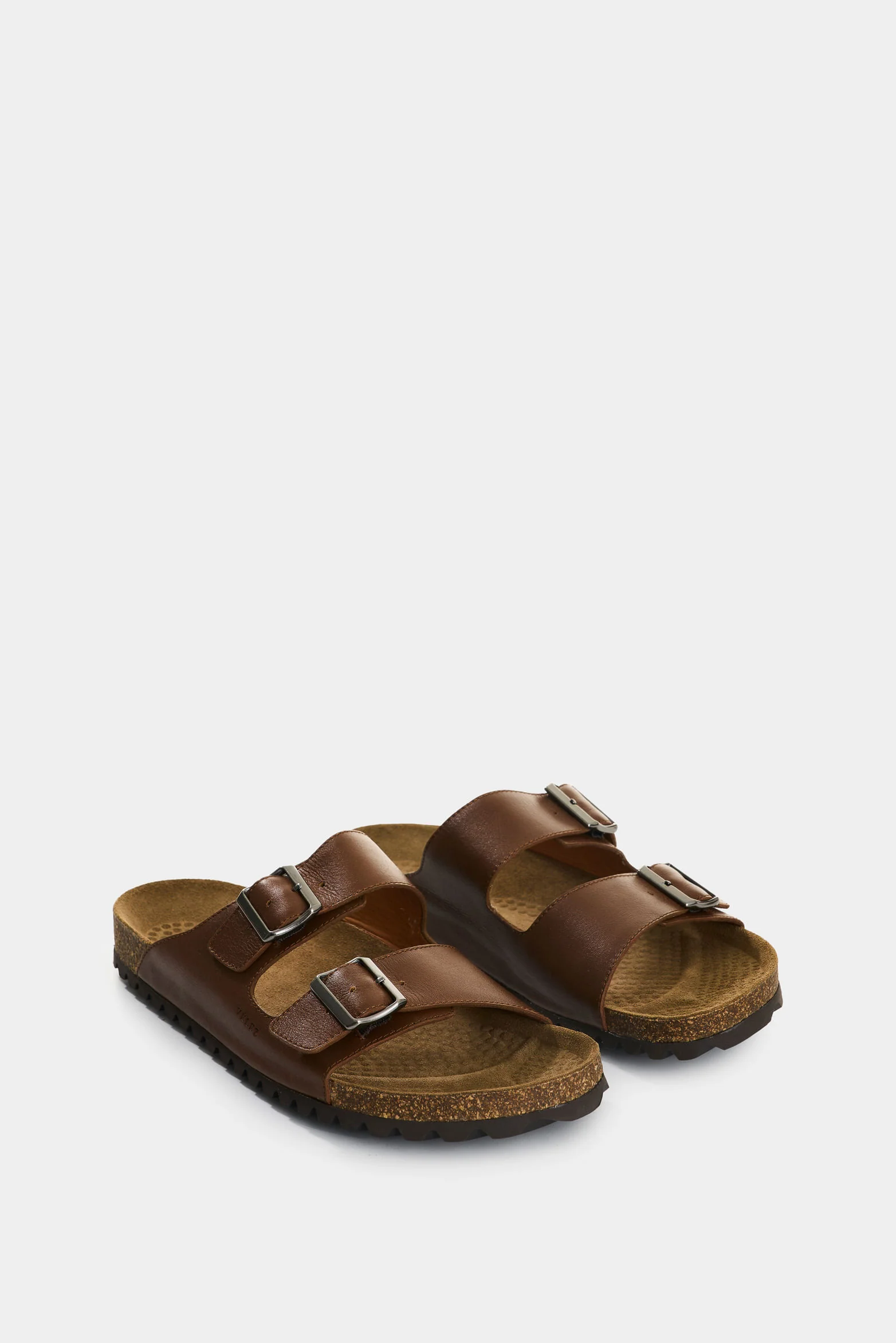 Men’s Elia Flat Leather Sandal Double Buckle - Image 2